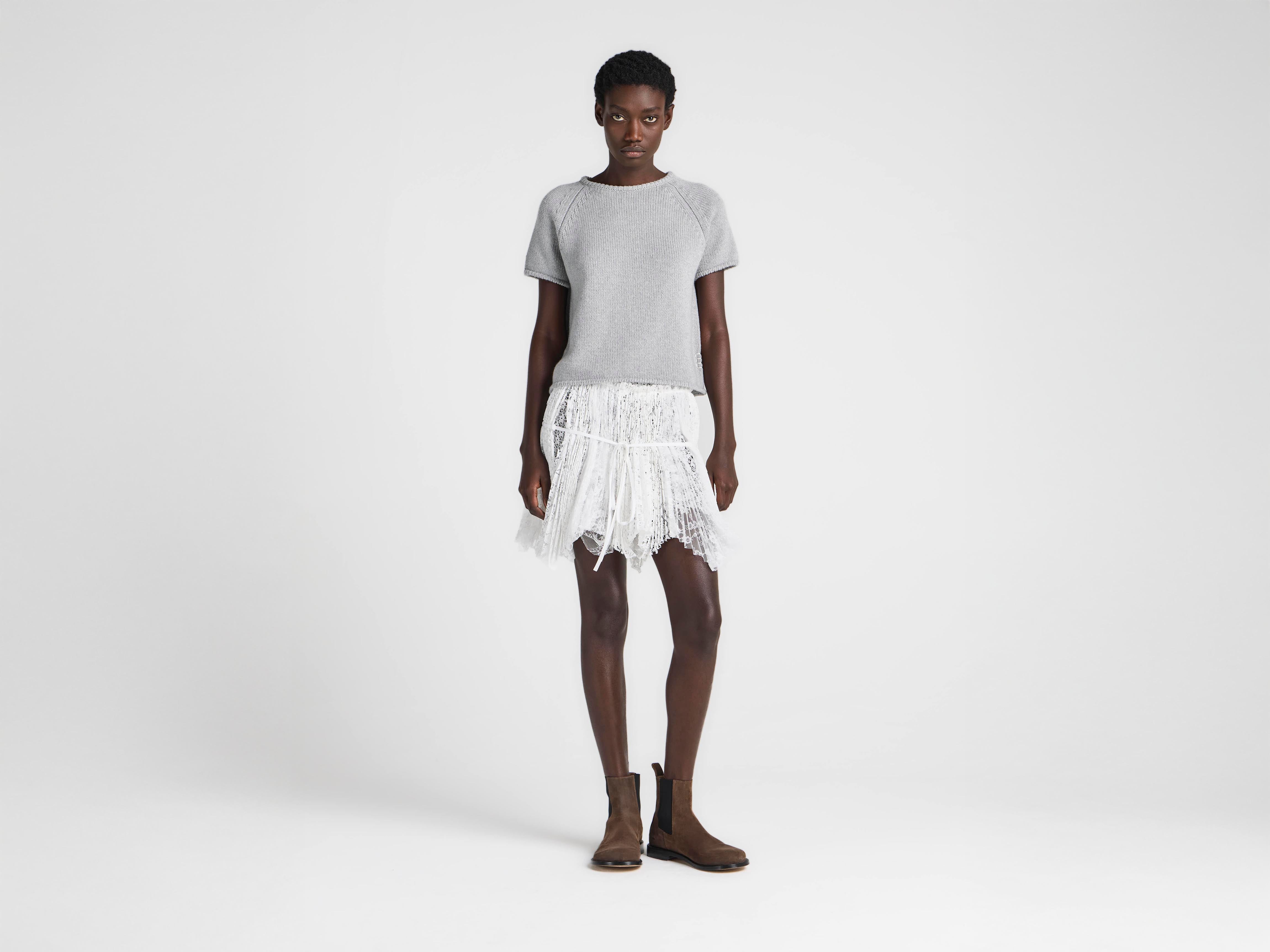 J.W.Anderson Knitted T-Shirt Ivory Strick Kurzarm