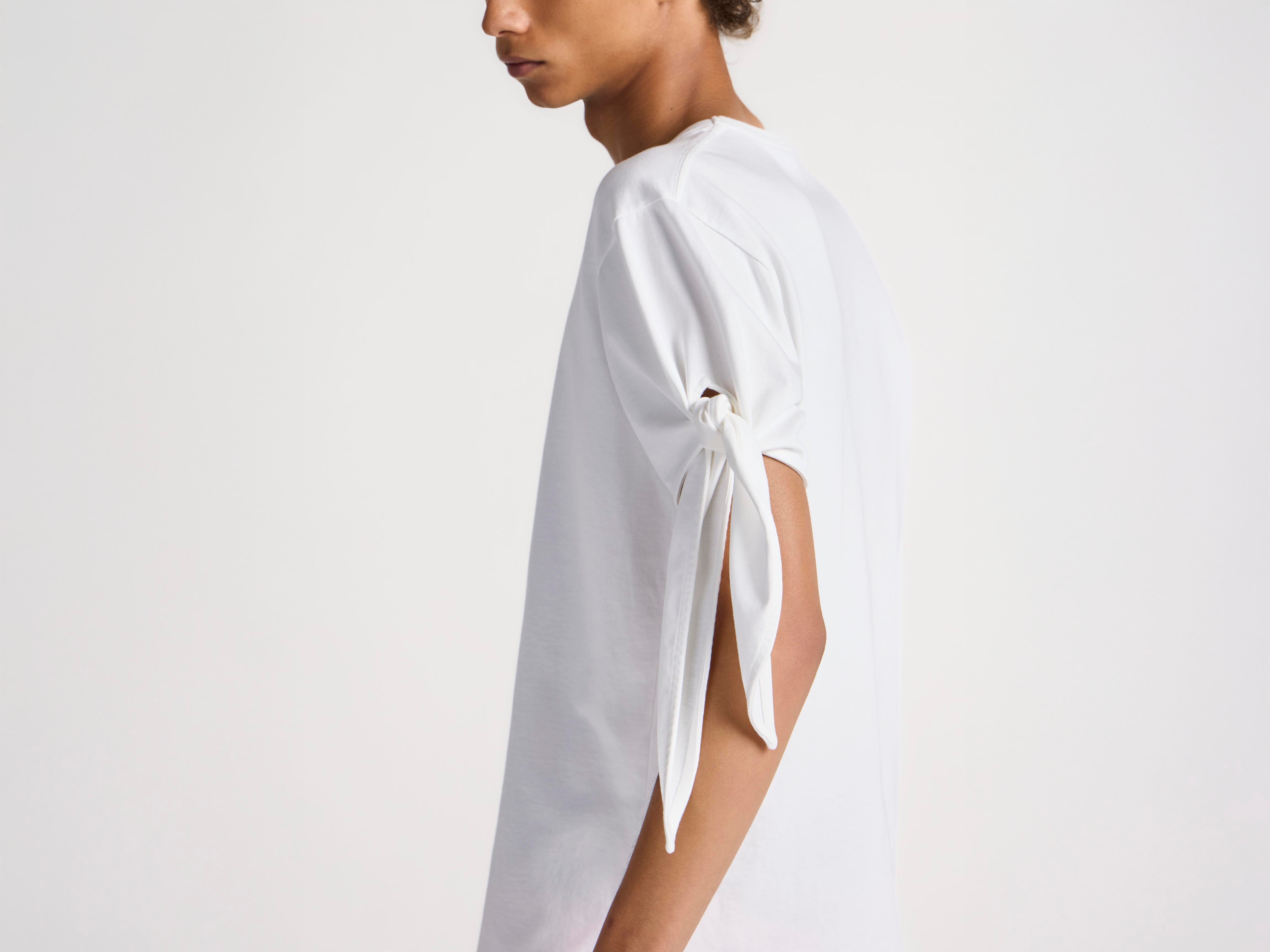 J.W. Anderson Shirts Knotted Sleeve T-Shirt Herren weiß