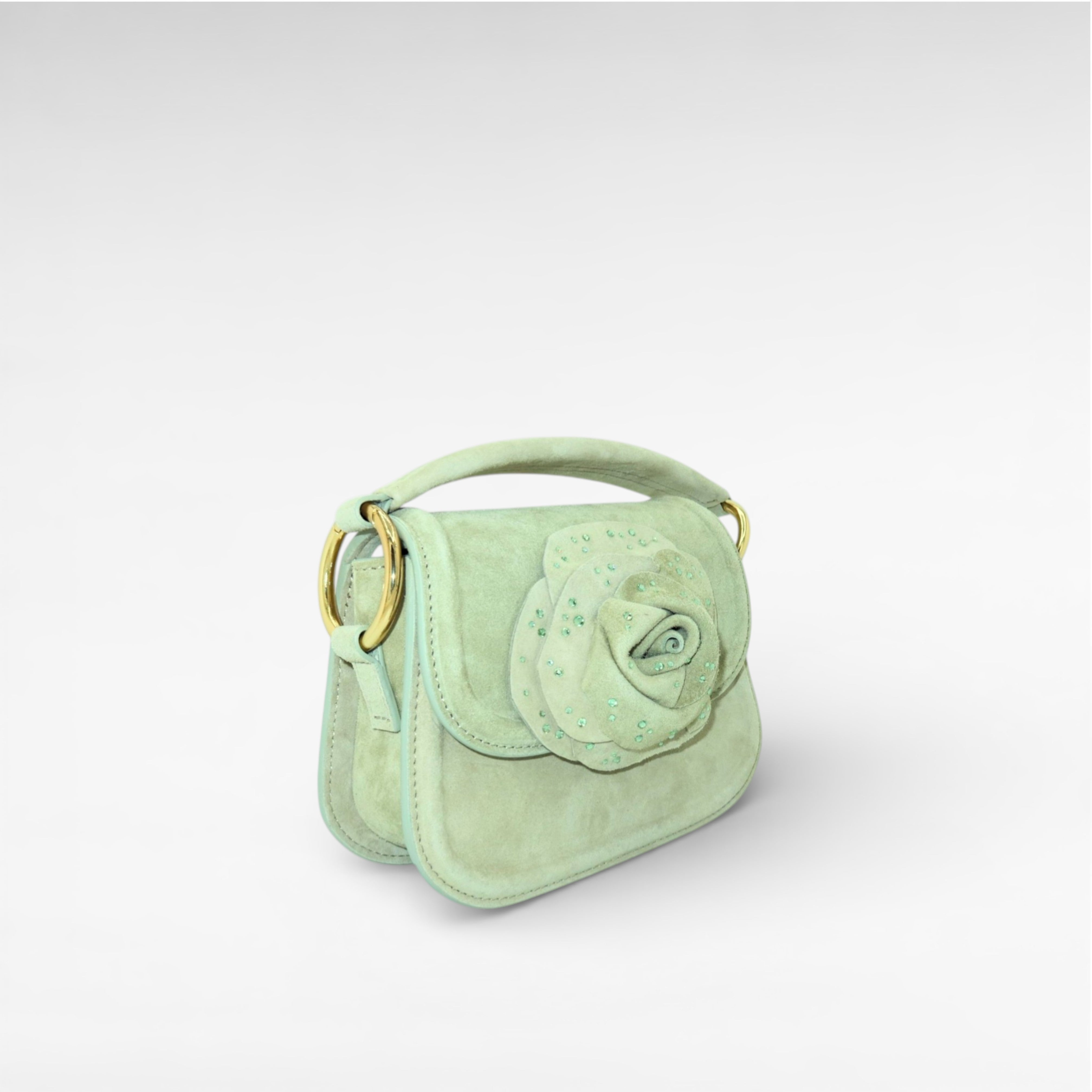 Gedebe Alice Mini Handtasche Echtleder mit Blume