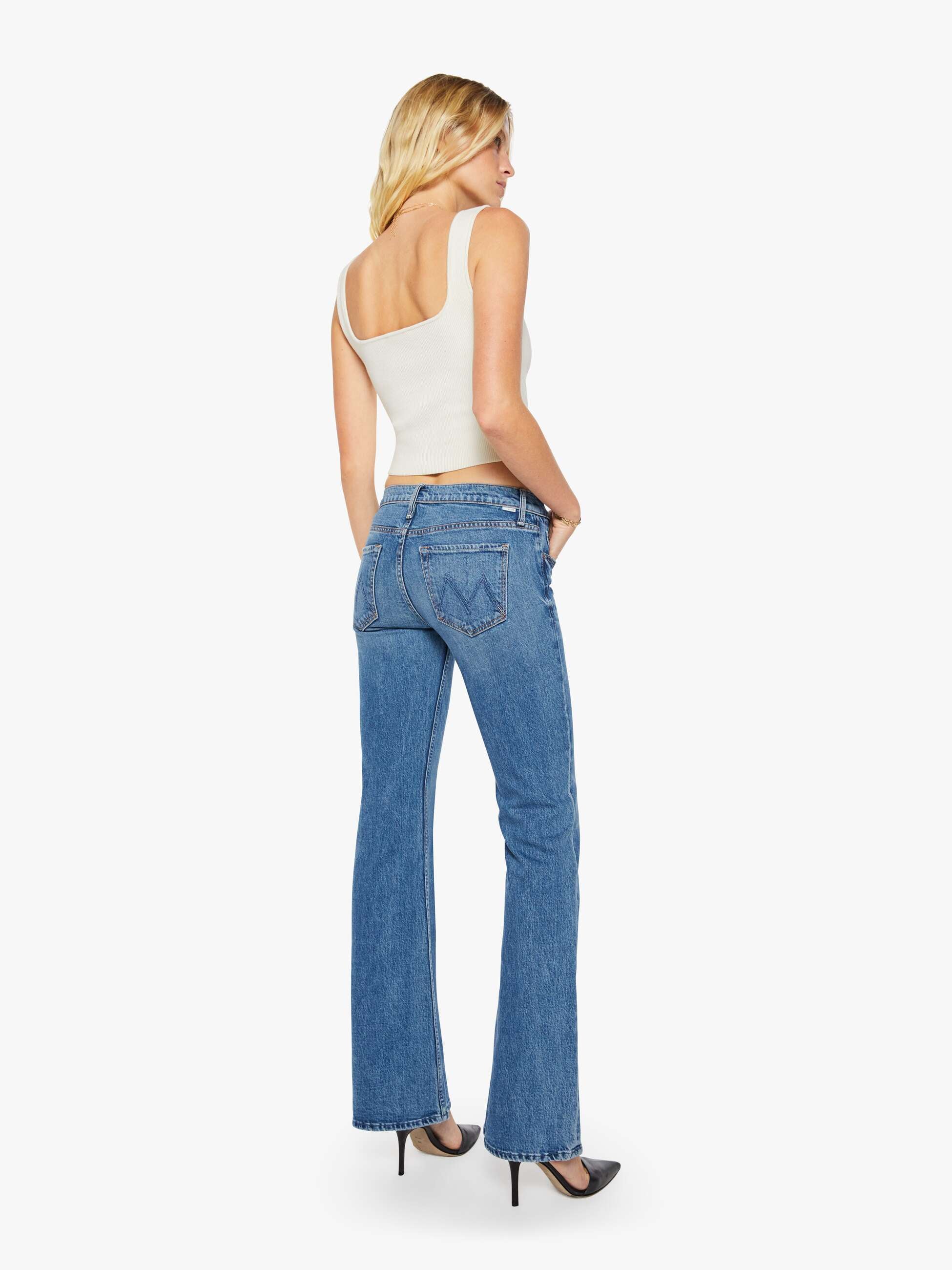 Mother The Jinx Heel Jeans Thrill Seeker Mittelblau