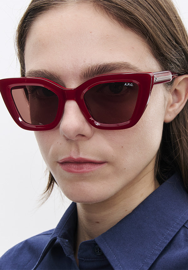 A.P.C. Les Papillons Sonnenbrille TU Braun UV-Schutz Kat 3