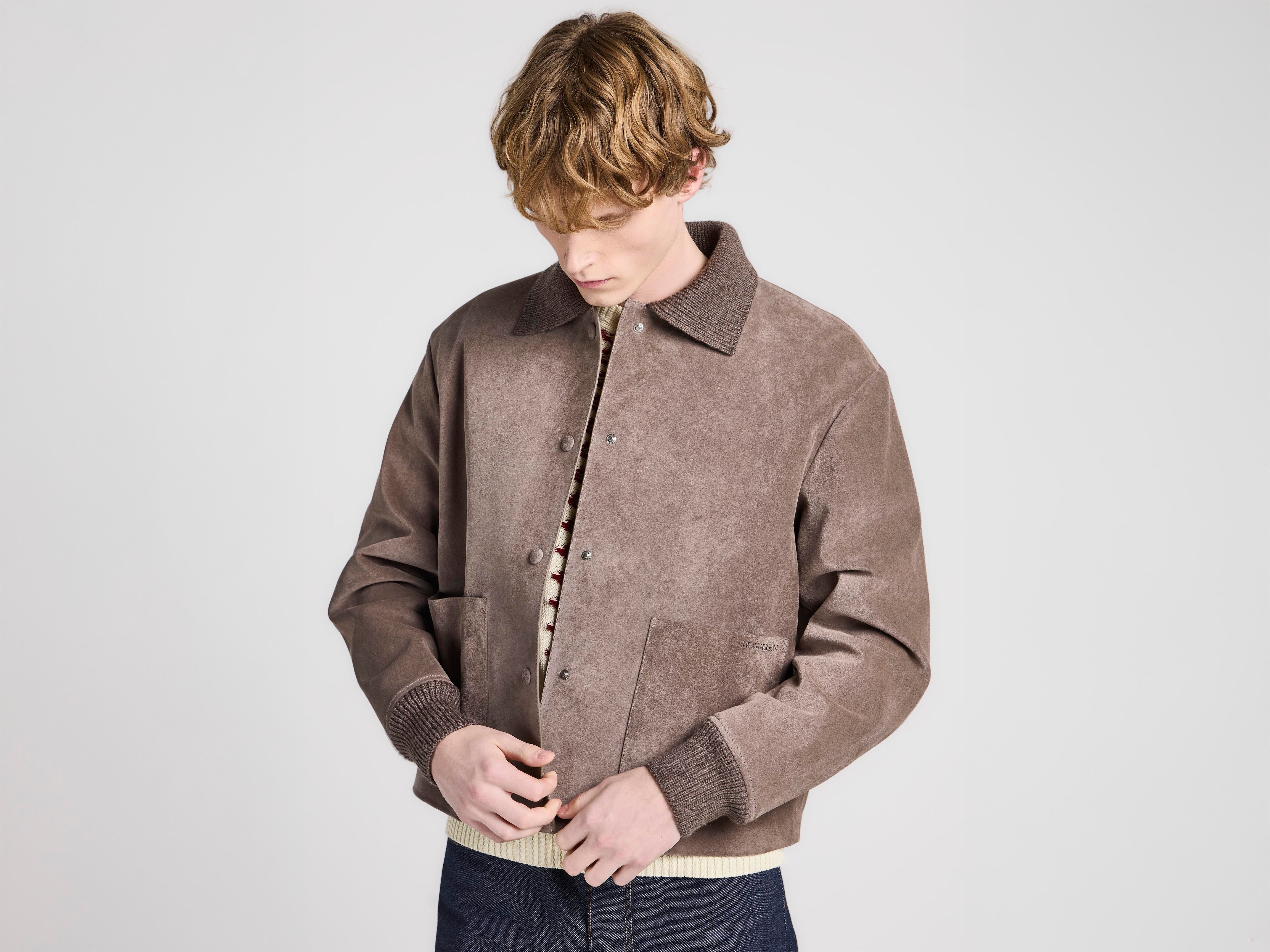 J.W.Anderson Coats Suede Jacket Wildlederjacke Mouse Grey