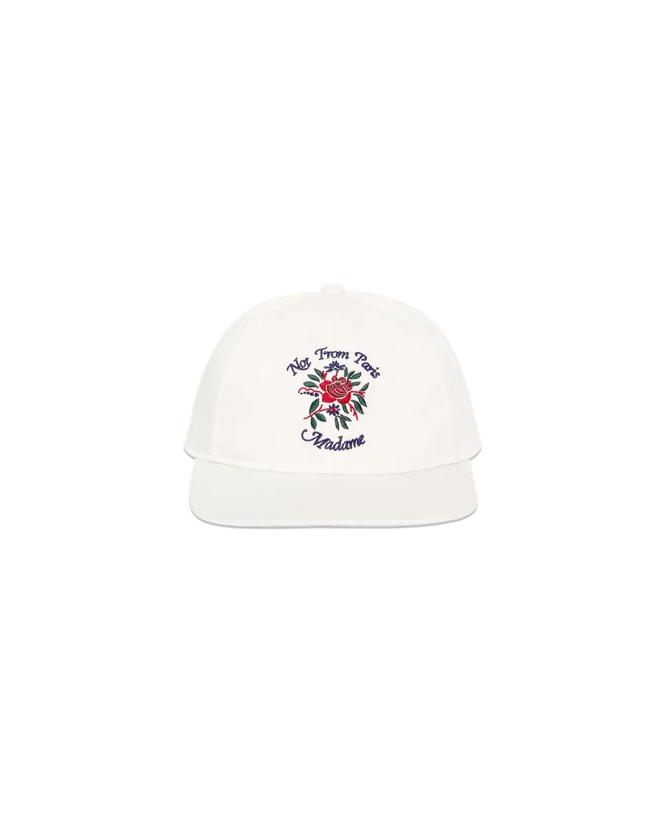 Drôle De Monsieur La Casquette Slogan Rose Cap Off White Baumwolle