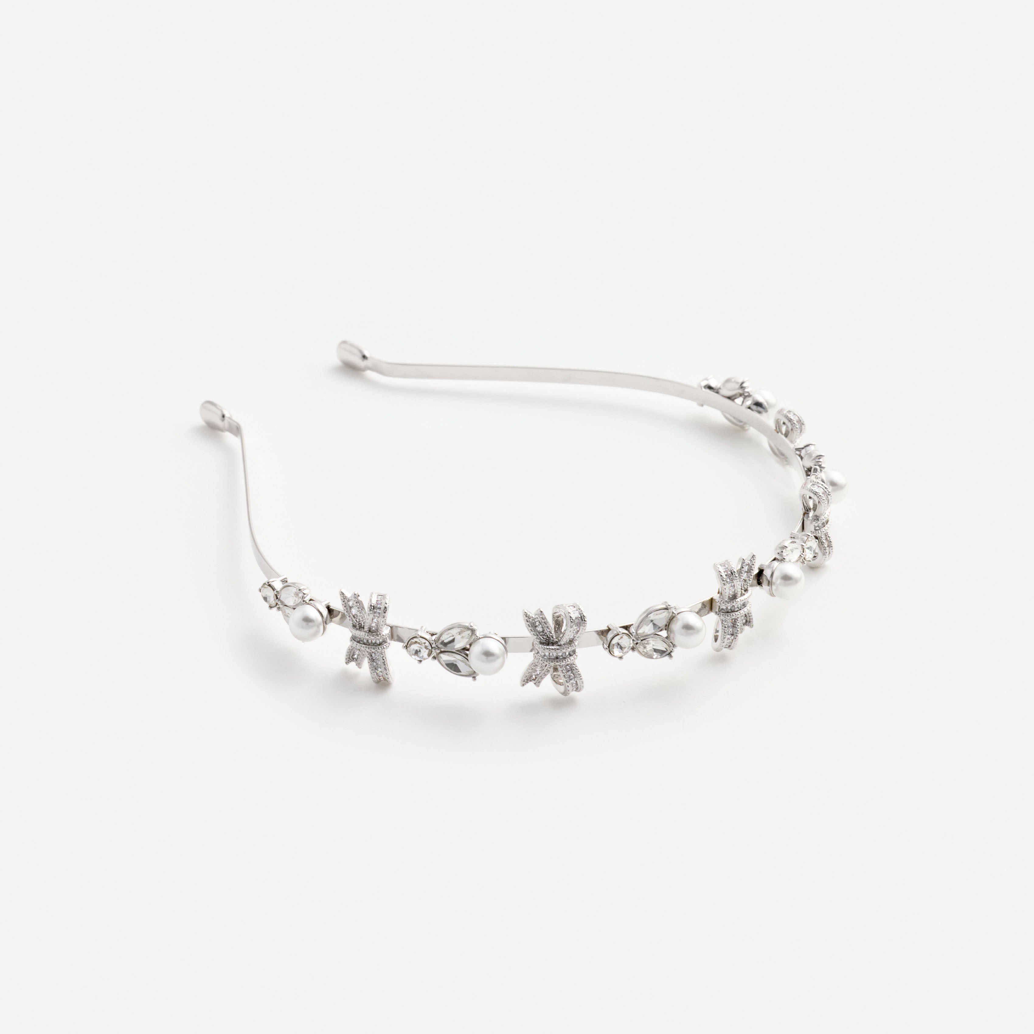 Self Portrait Crystal Bow Headband Haarreif One Size Satin
