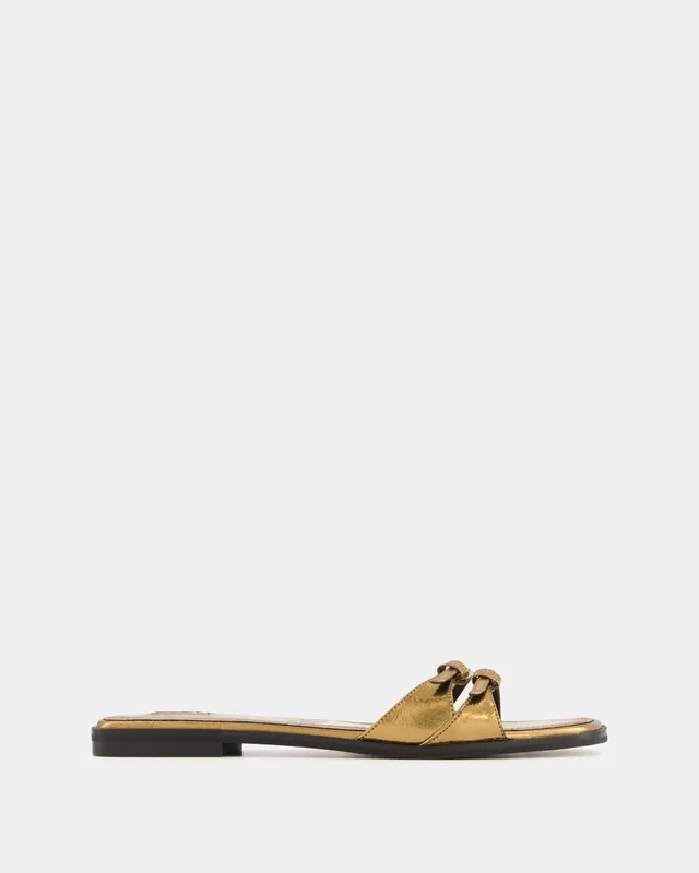 Nodaleto Nodstalgia Buckle 5 Sandalen Gold Crackle flach