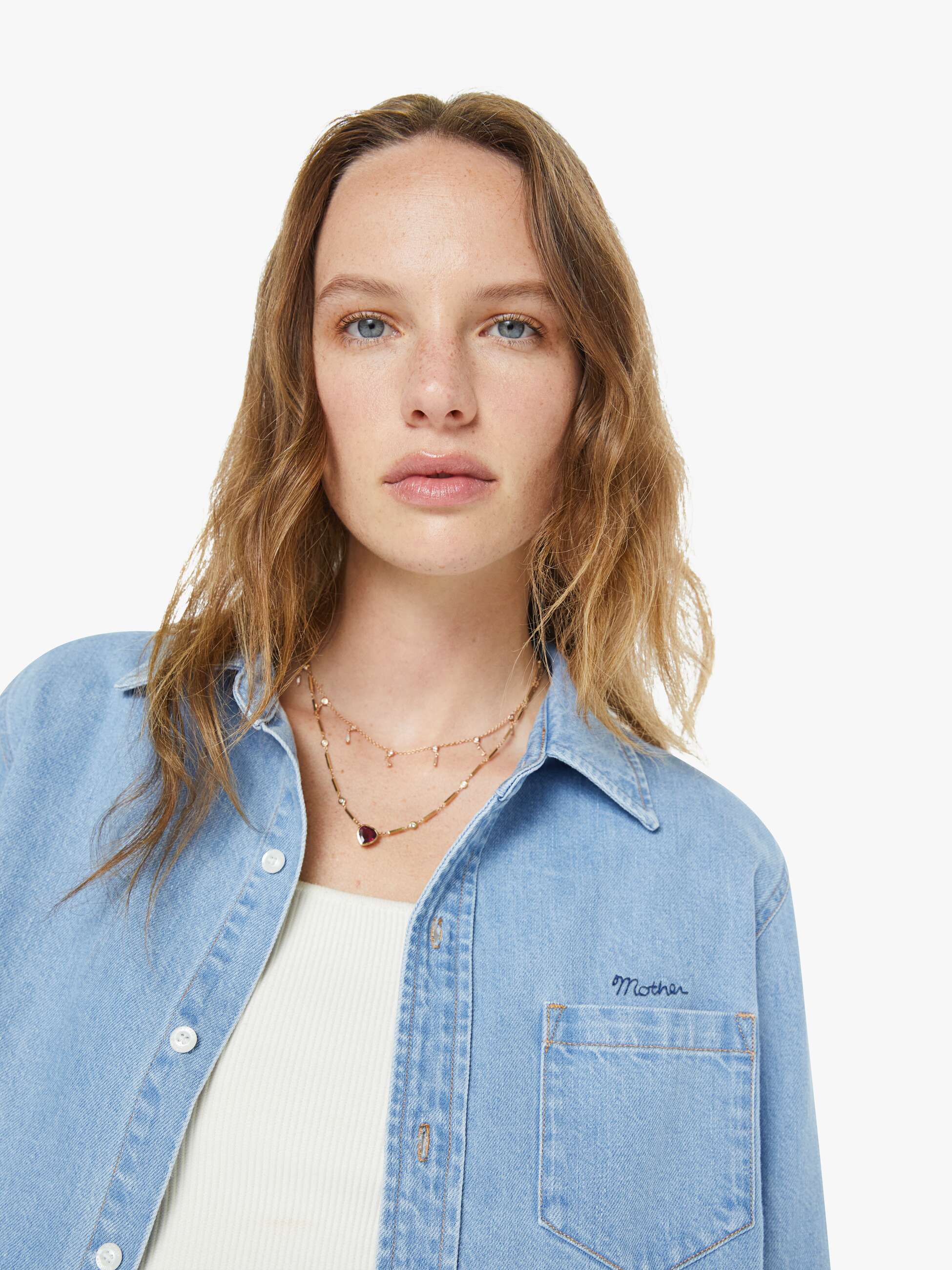 Mother Tees Honor Roll Hemd Grand Slam Hellblau Cropped