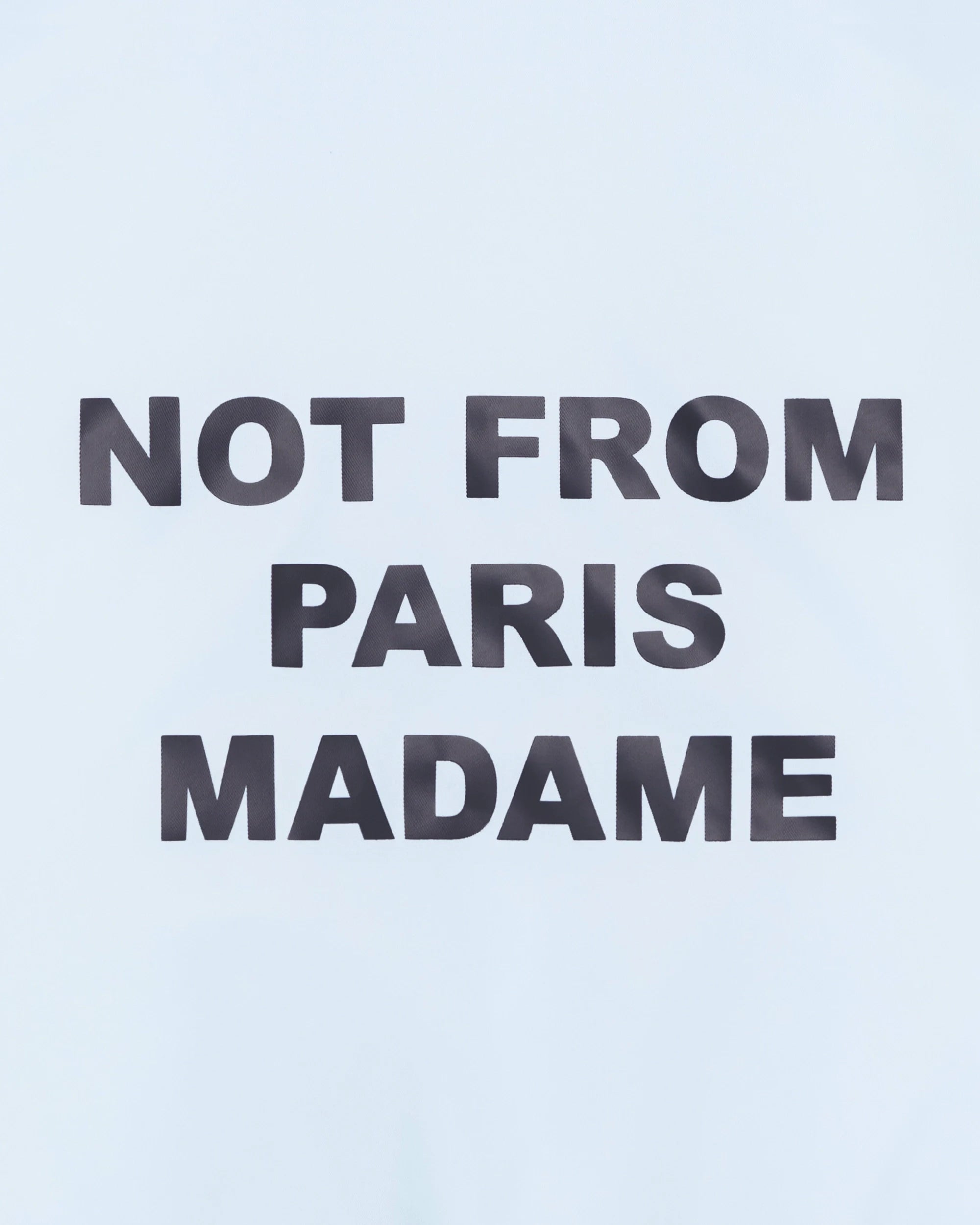 Drôle De Monsieur Slogan Nylon Bomber Jacke Hellblau
