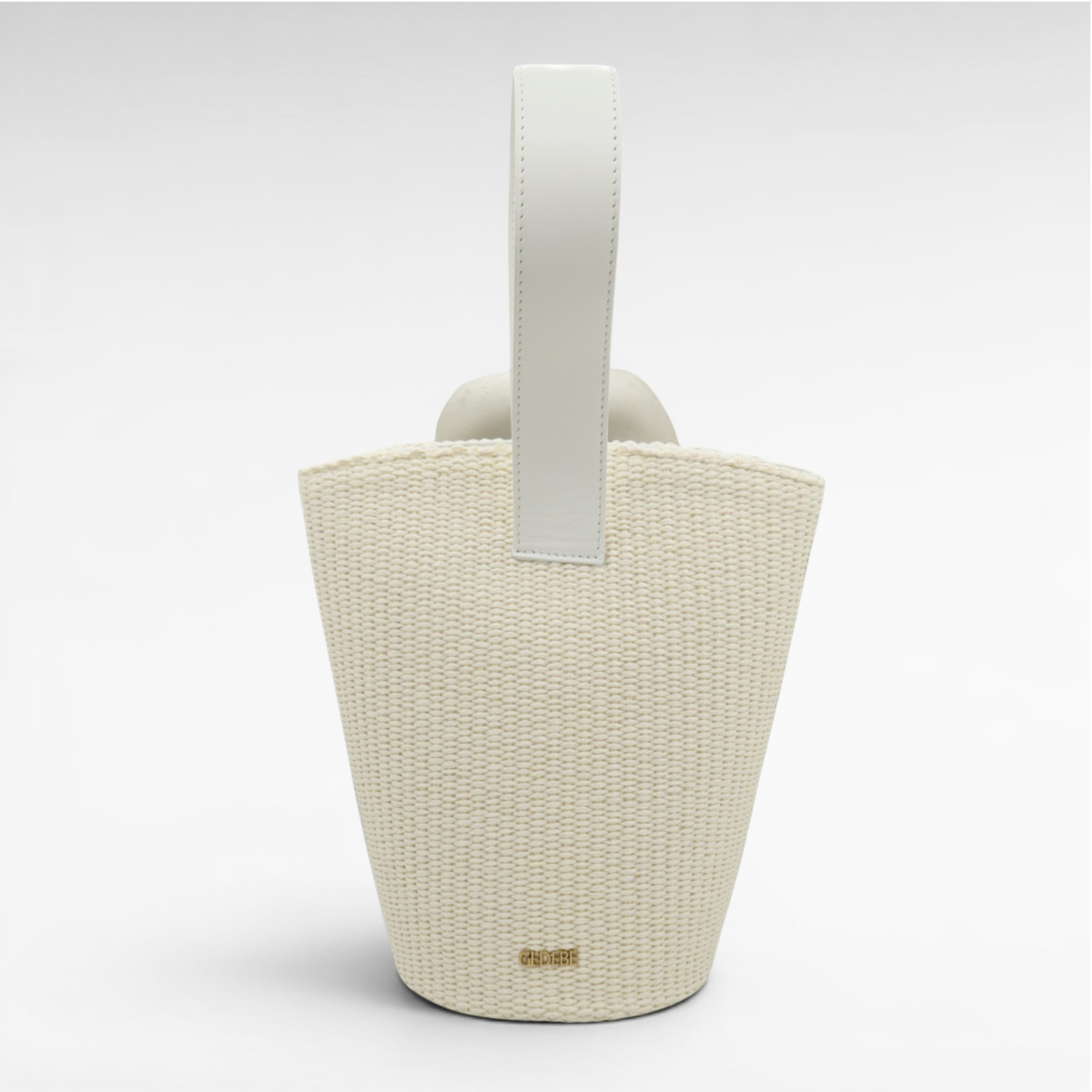 Gedebe Paloma Beuteltasche Raffia Leder 15x24cm
