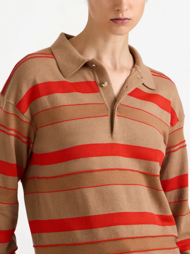 J.W. Anderson Knitwear Rugby Polo Top Damen gestreift