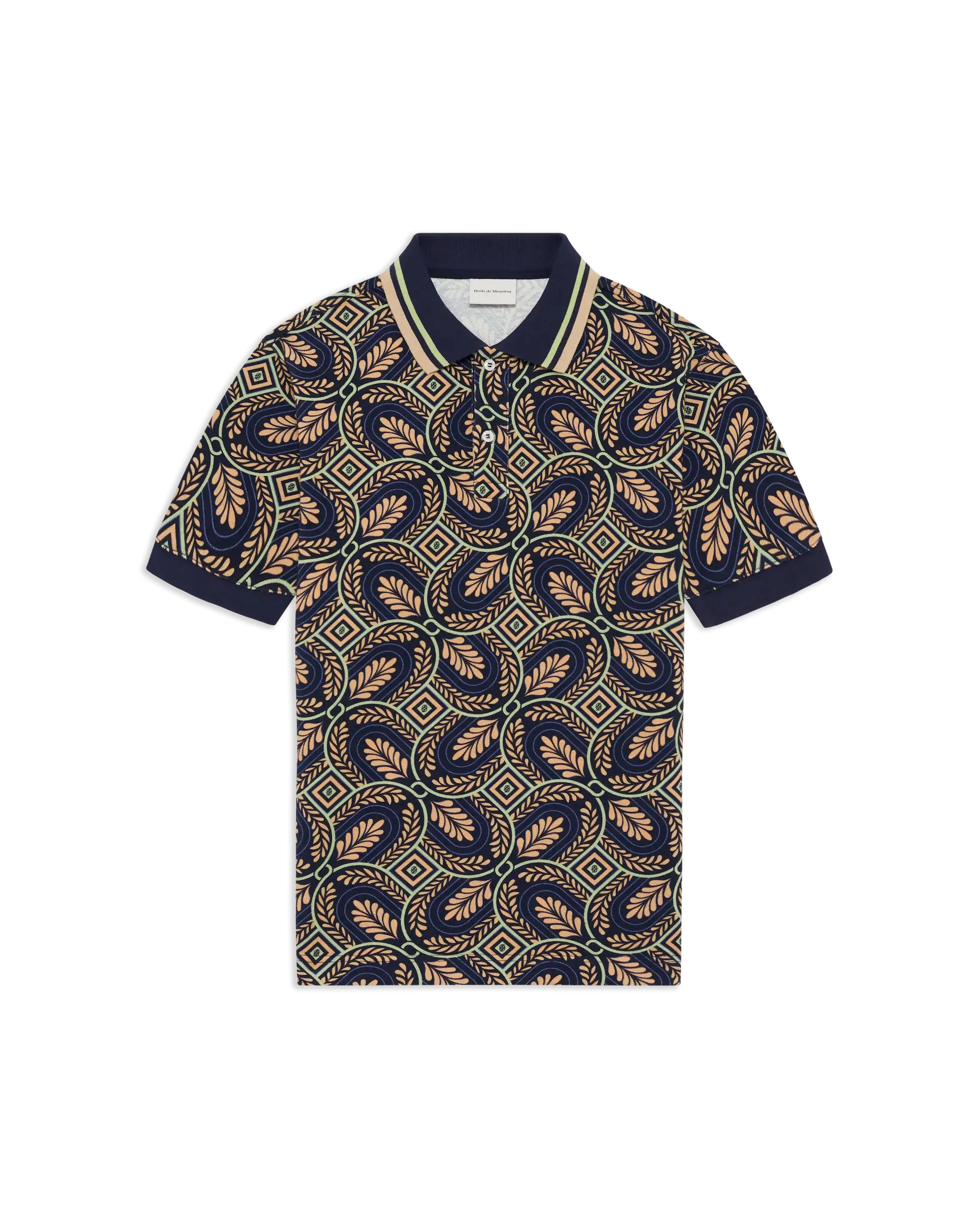 Drôle De Monsieur Carpet Polo Poloshirt Navy Baumwolle