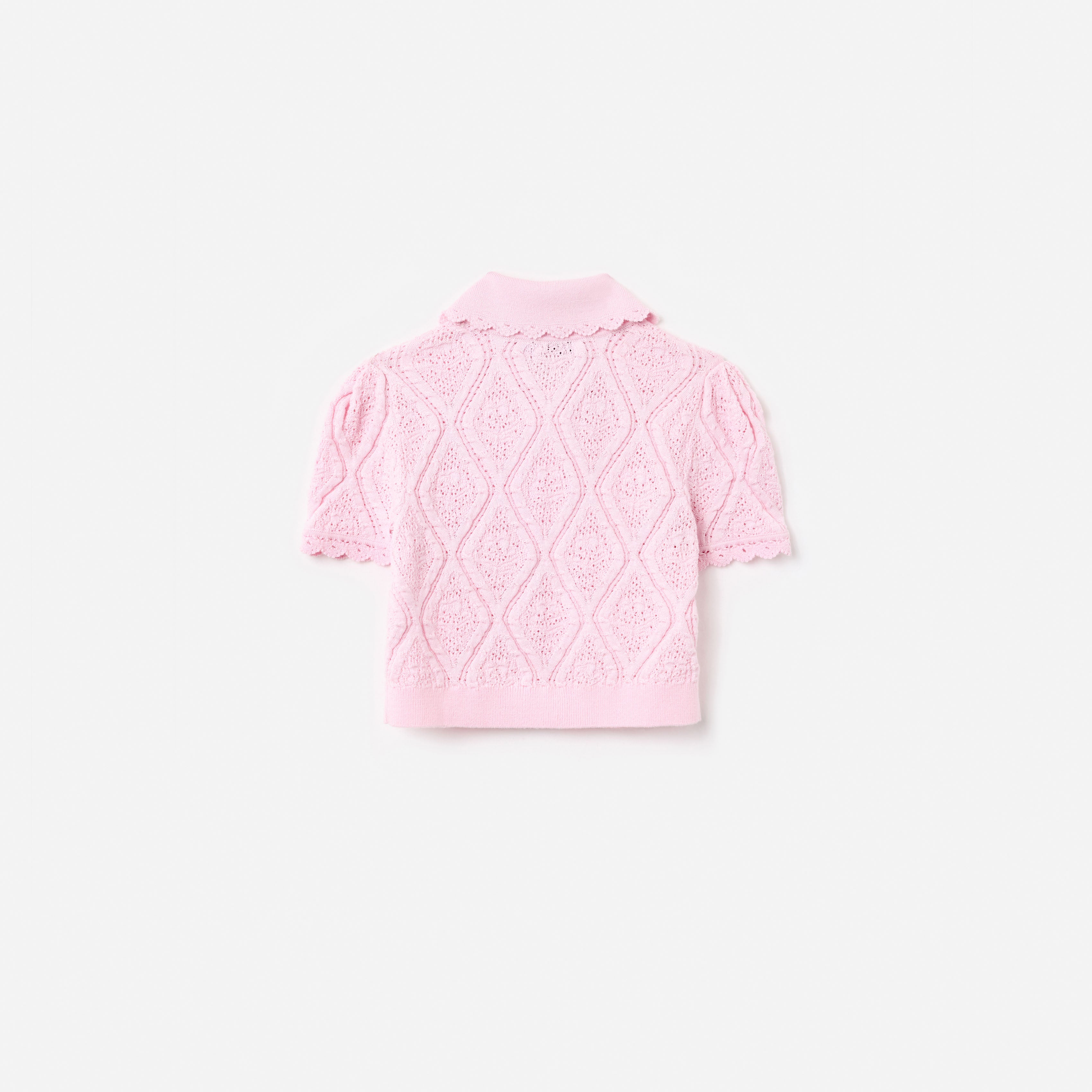 Self Portrait Pink Flower Knit Top Kinder Rosa 3-12 Jahre