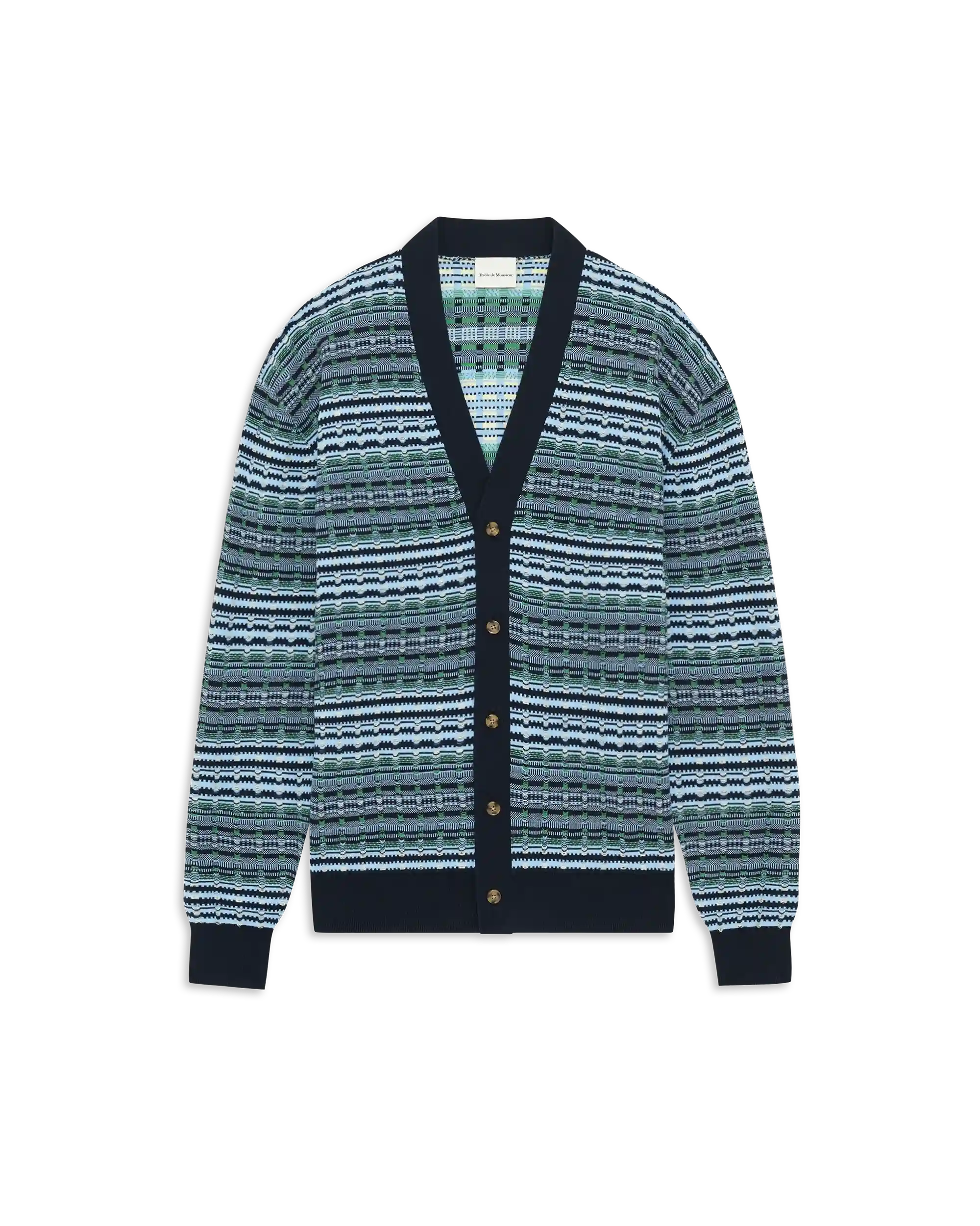 Drôle De Monsieur Coogi Knit Cardigan Strickjacke Blau