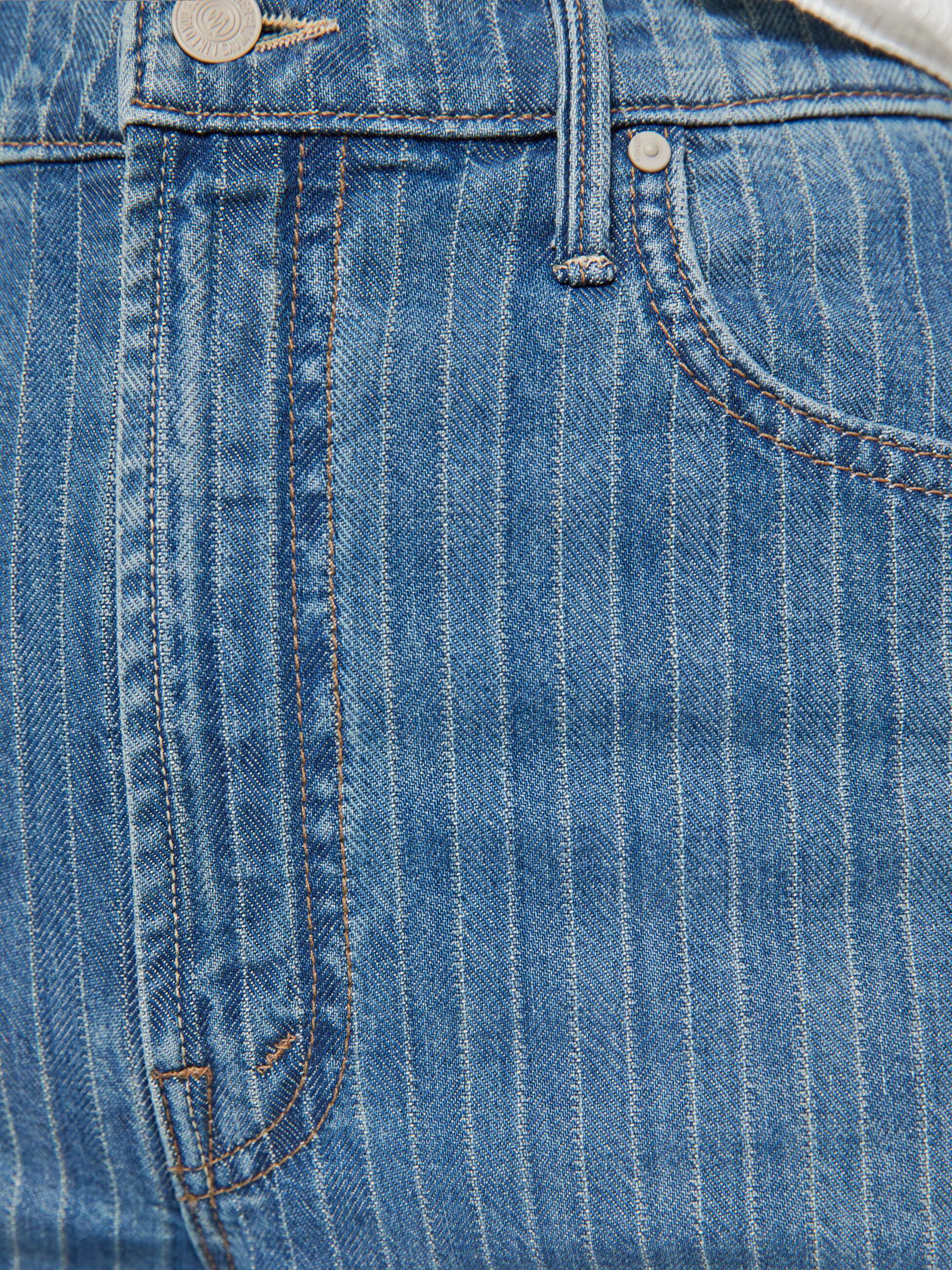 Mother Lasso Sneak Streamline Jeans Blau High Rise