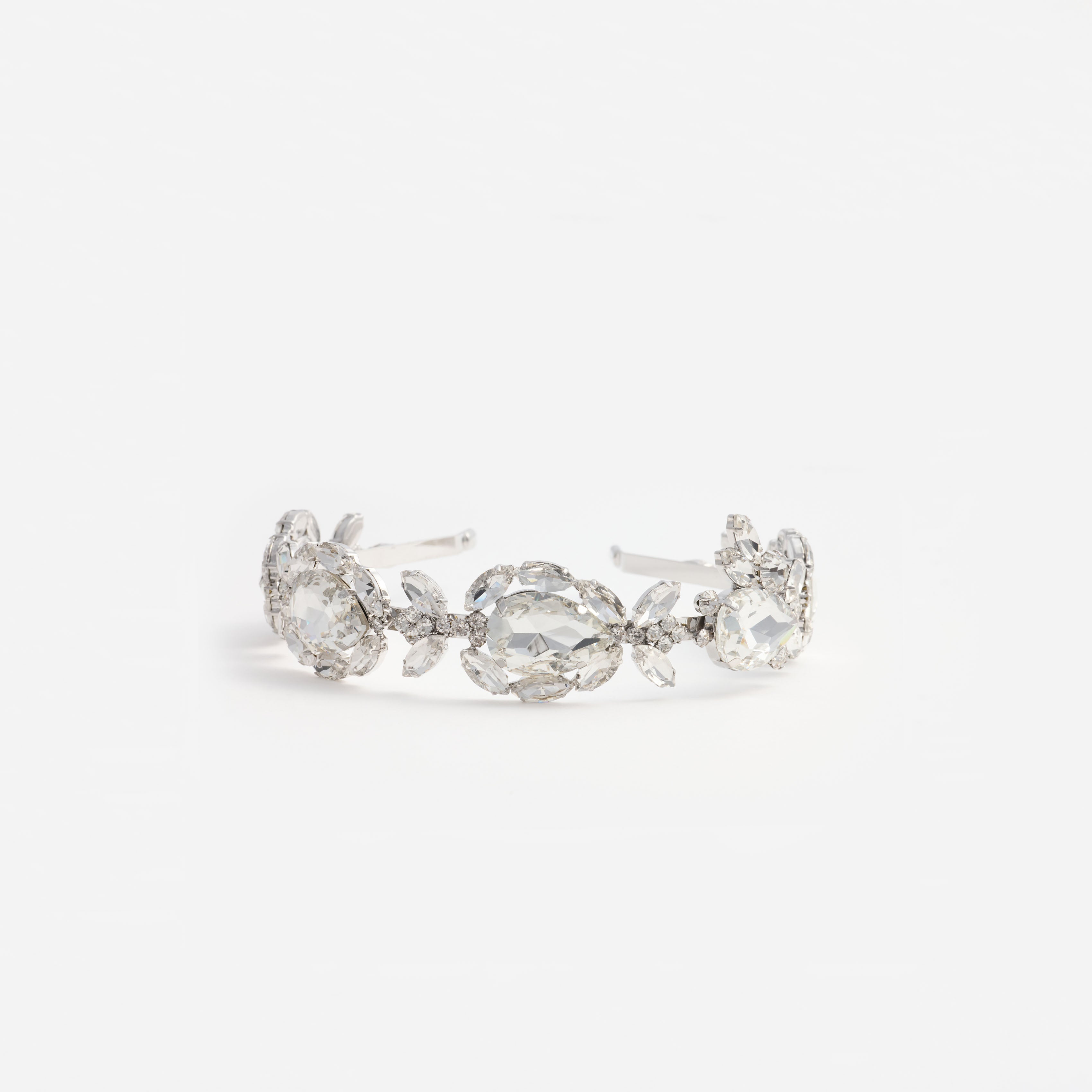 Self Portrait Multi Crystal Headband Silber Kristall