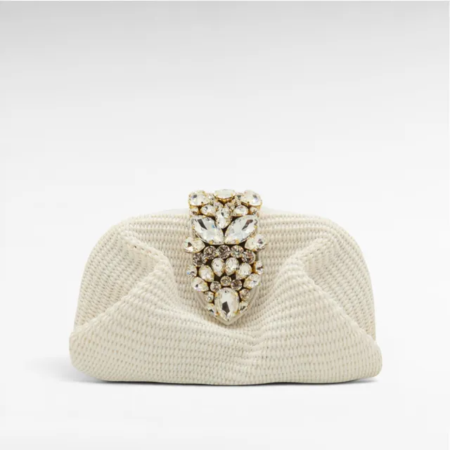 Gedebe Antibes Raffia Handtasche Steine