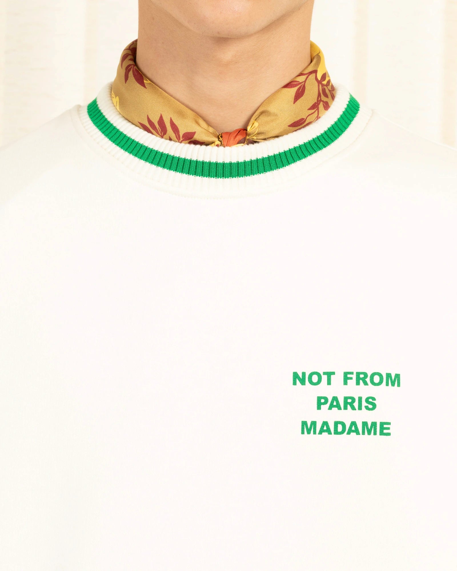 Drôle De Monsieur Sweatshirt Slogan Sport Sweatshirt Creme
