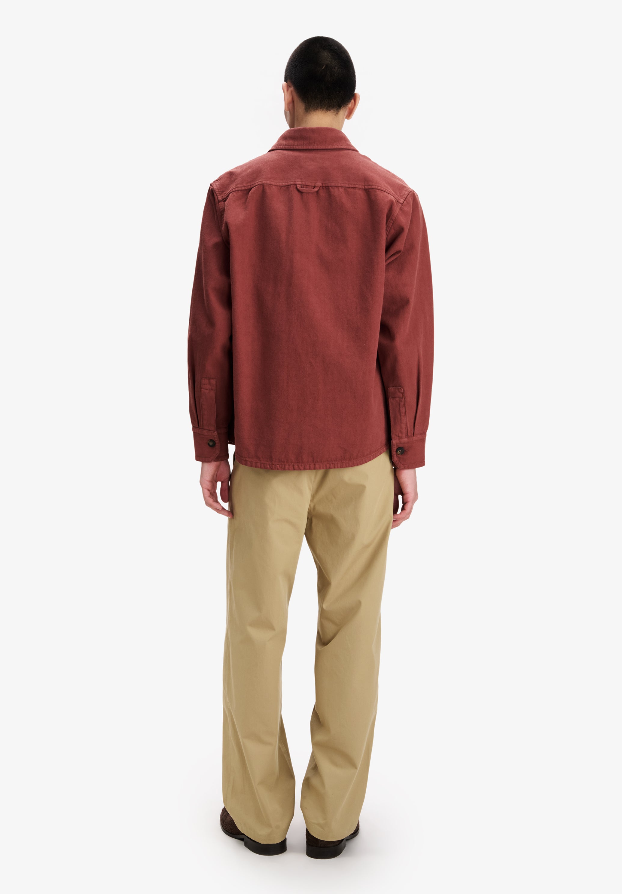 A.P.C. Overshirt bordeaux recycelte Baumwolle