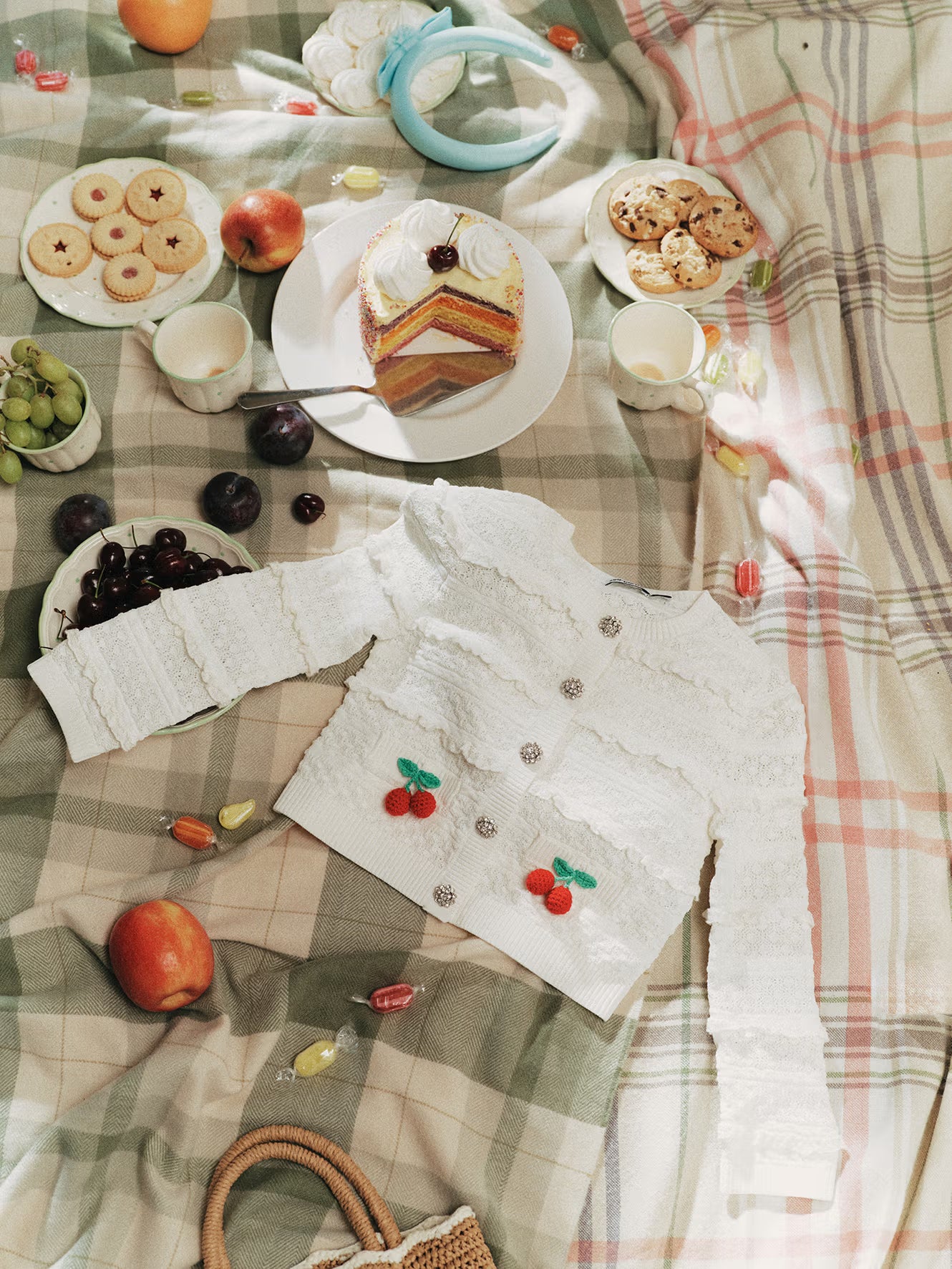 Self Portrait Aqua Flower Bow Headband Haarband Aqua