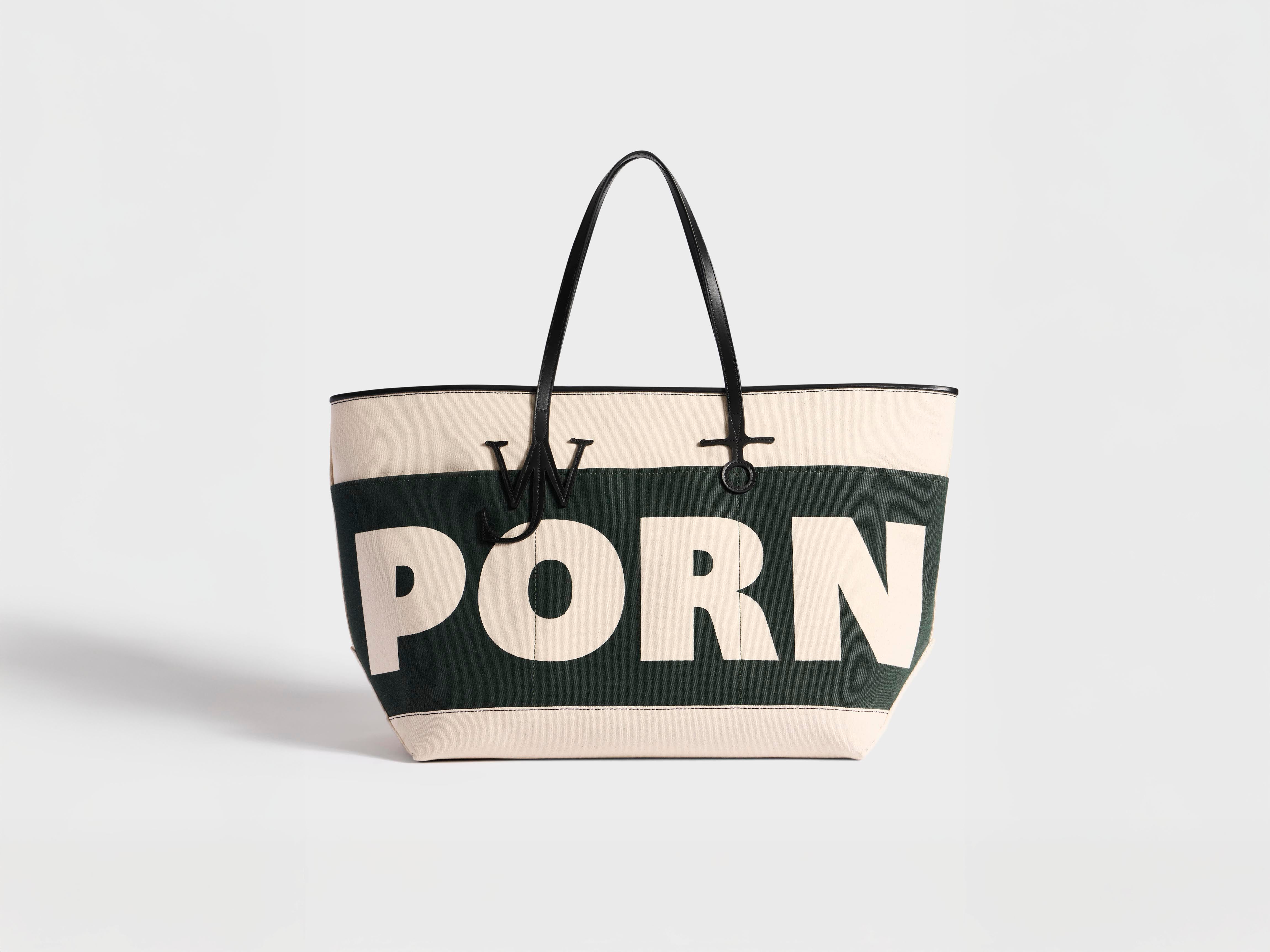 J.W.Anderson XL Porn Anchor Tote Grün Canvas