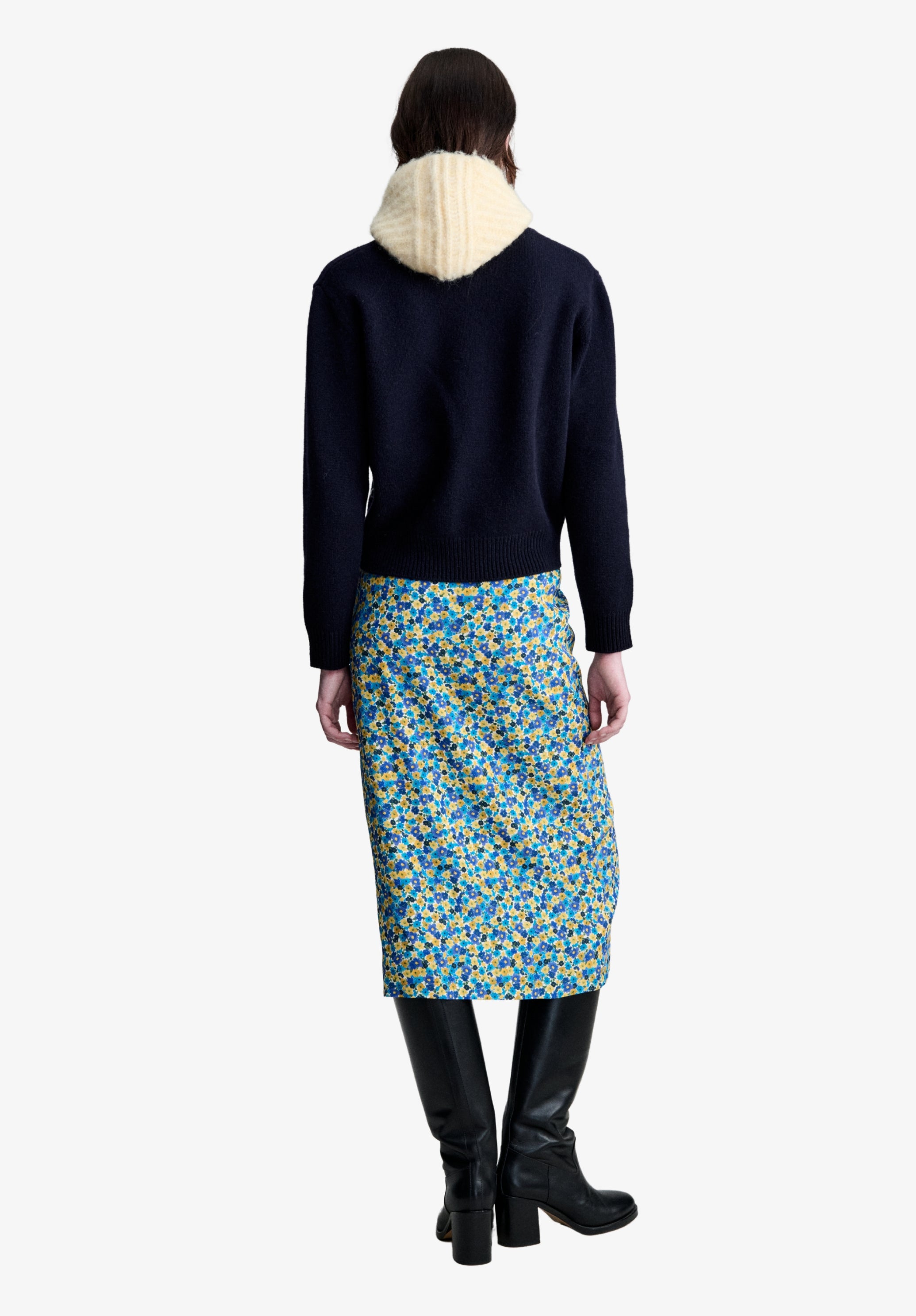 A.P.C. Viskoserock Blumenmuster wadenlang Gr. 36