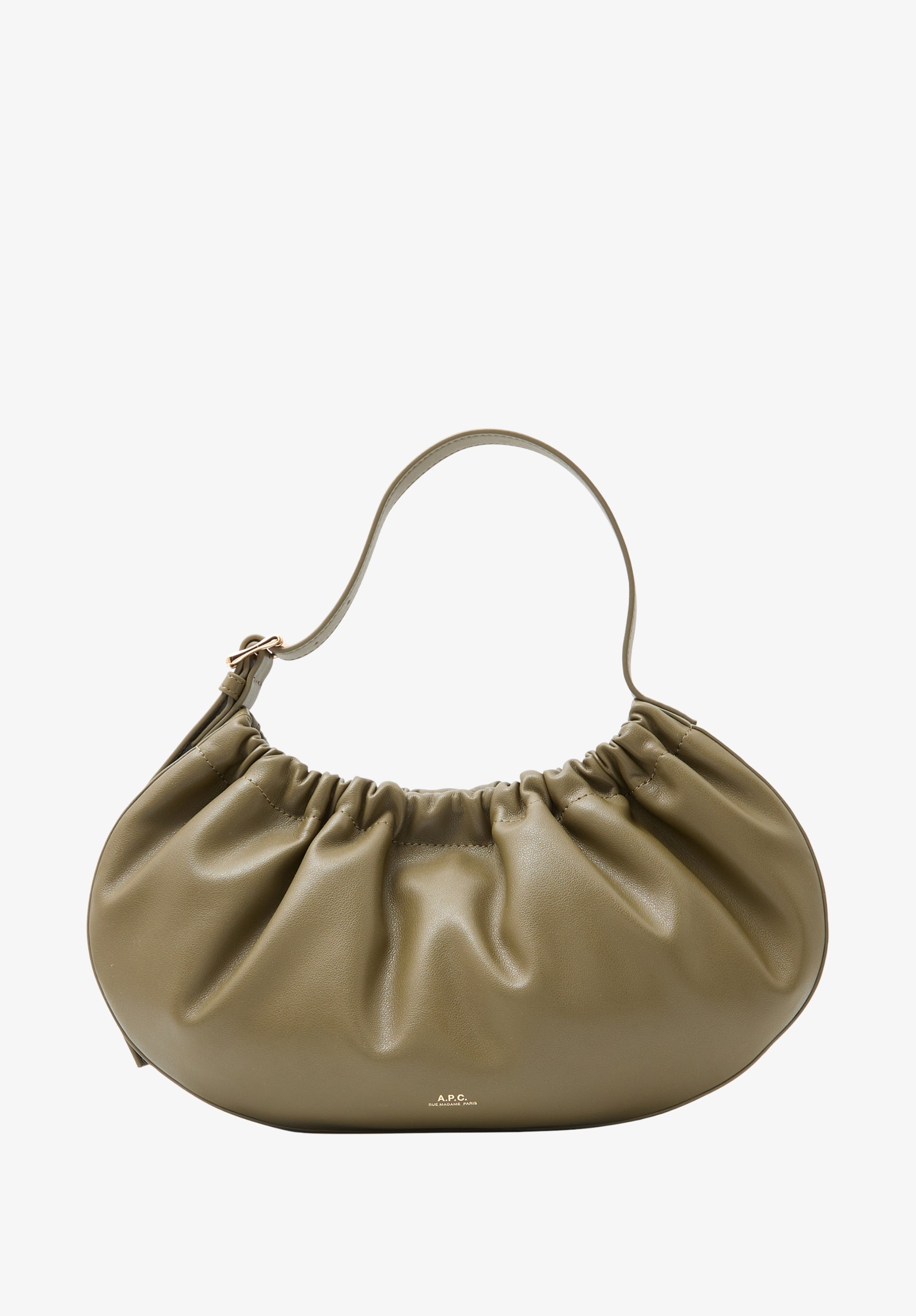 A.P.C. Ninon Hoop Schultertasche TU grün Lederoptik