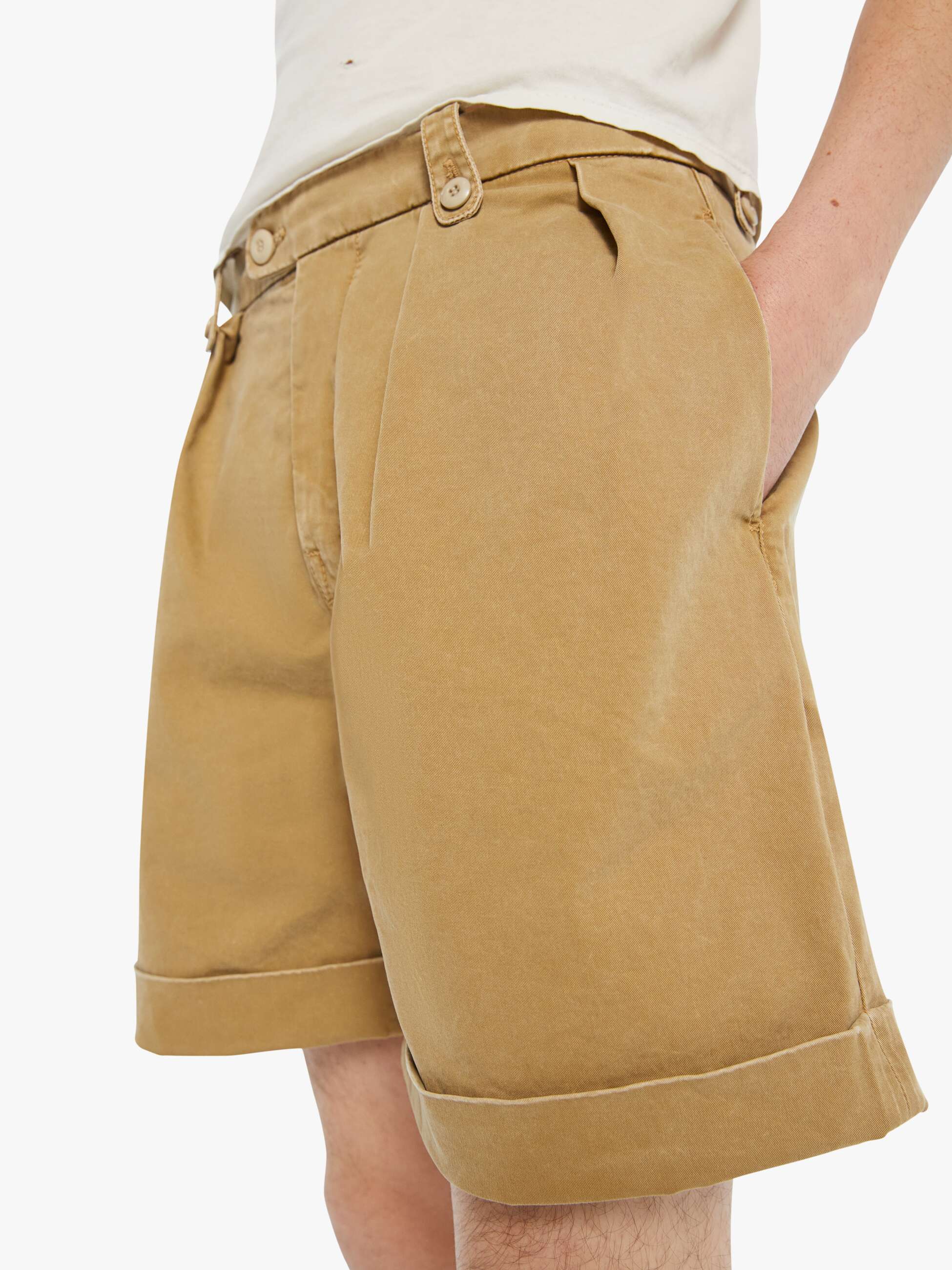 Mother The Head Honcho Short Shorts Khaki Baumwolle