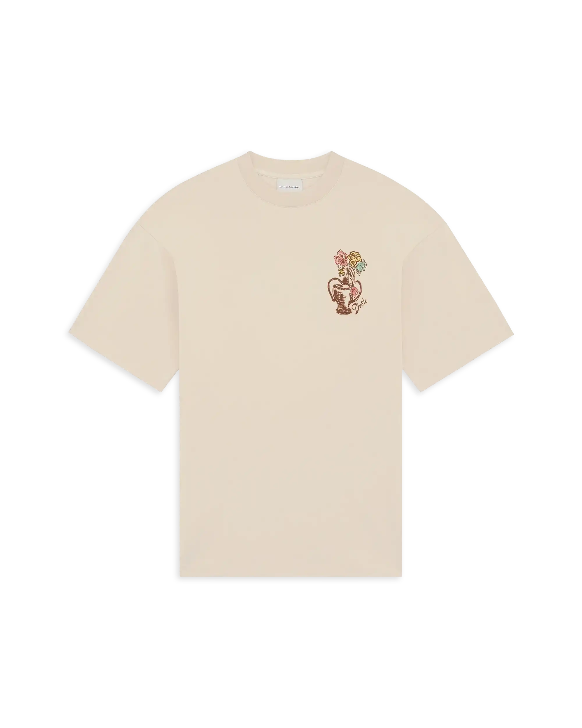 Drôle De Monsieur Vase Havana T-Shirt Beige Baumwolle