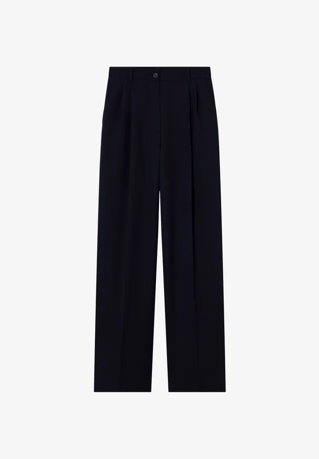 A.P.C. Hose marineblau weit recycelt Falten