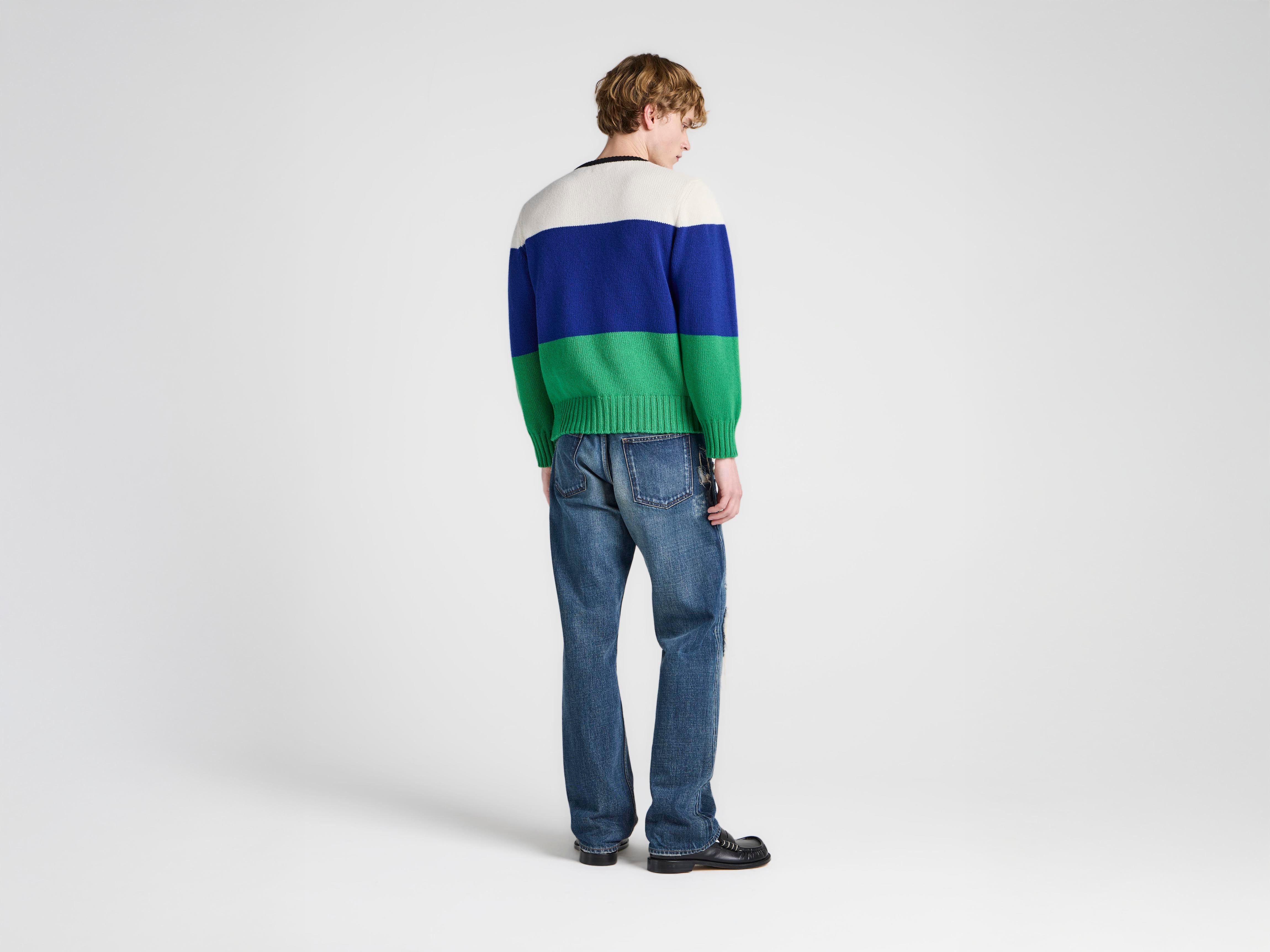 J.W.Anderson Stripe Jumper Herren Royal Blue Merino