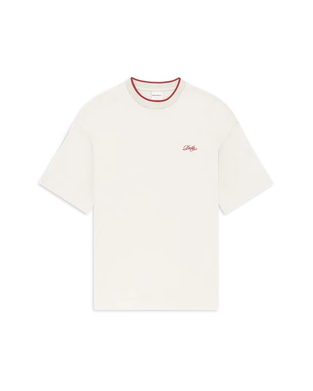 Drôle De Monsieur Bellissima T-Shirt Off White Stickerei