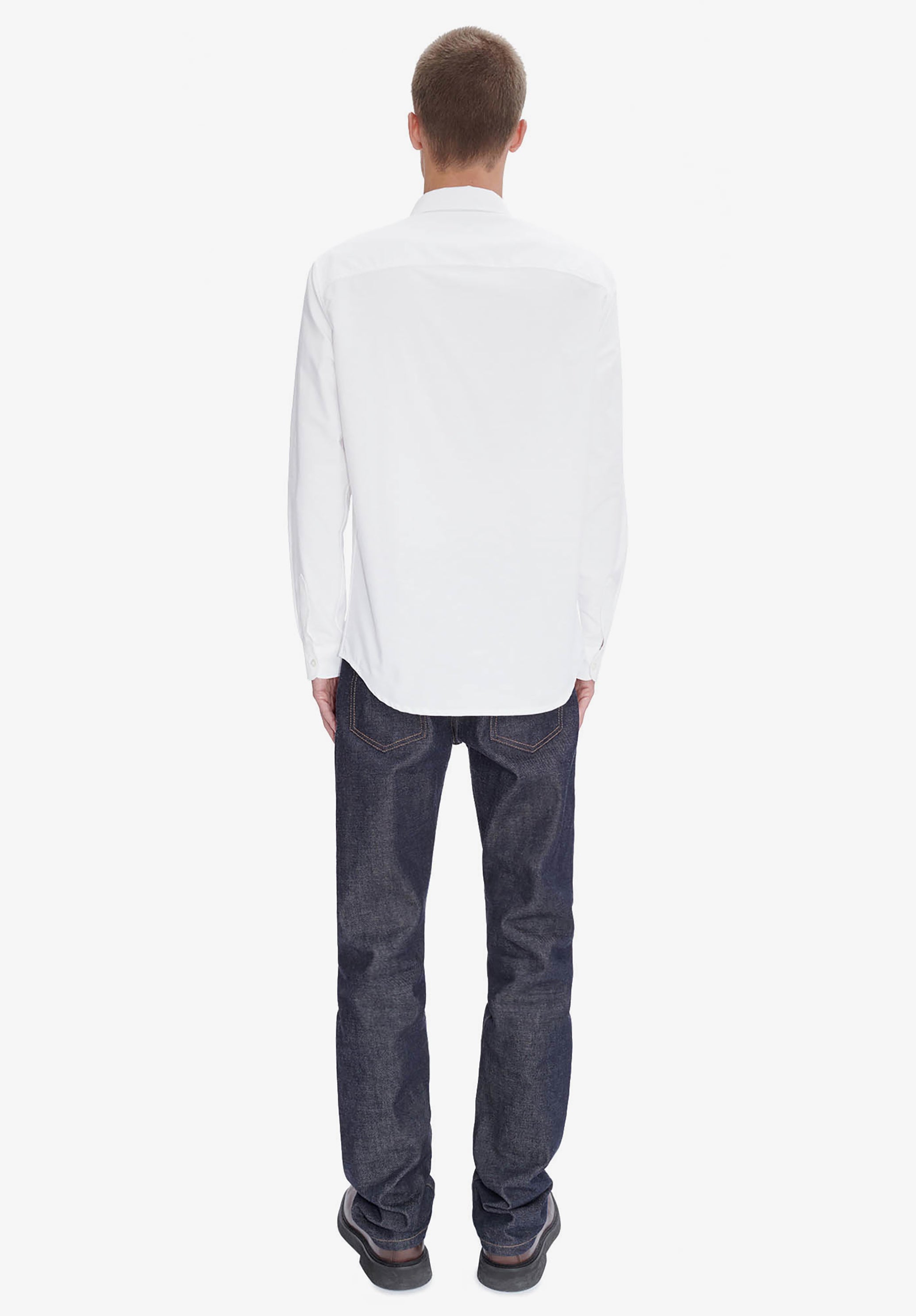 A.P.C. Greg Hemd Bio-Baumwolle Knopfkragen Stickerei