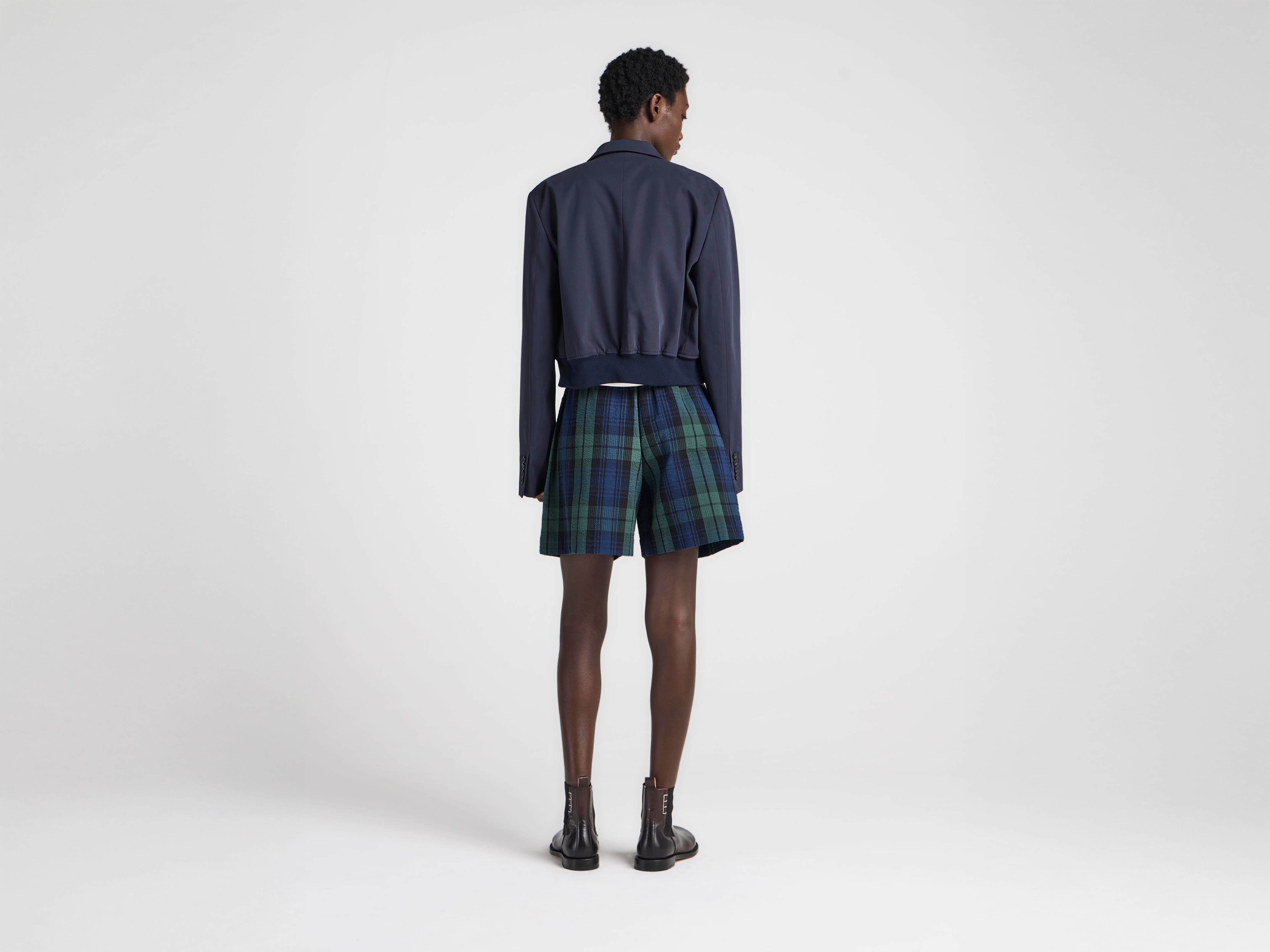 J.W.Anderson Cropped Blazer Damen navy Baumwolle zweireihig