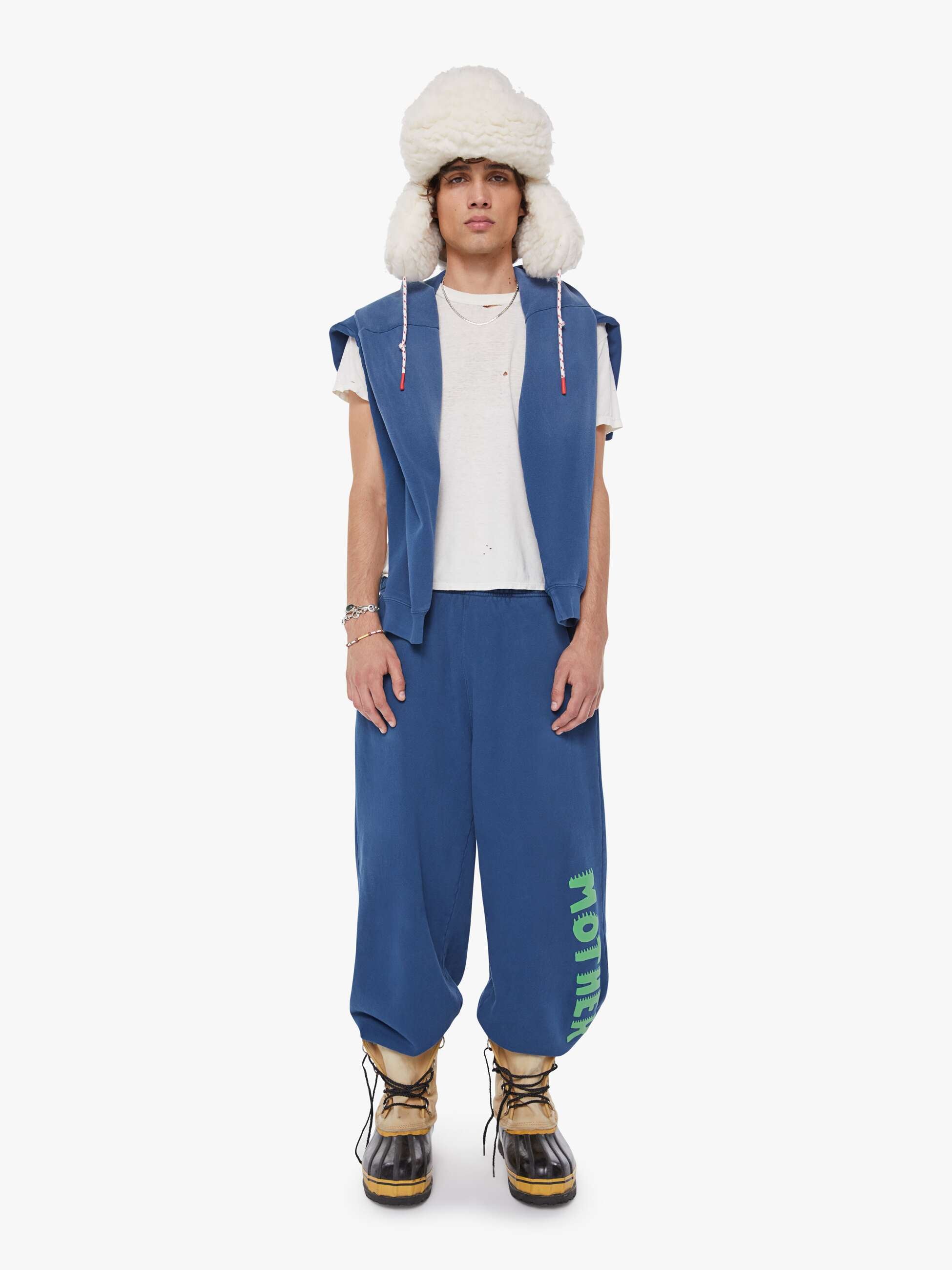 Mother The Nightshift Jogginghose Blue Smoke Baumwolle