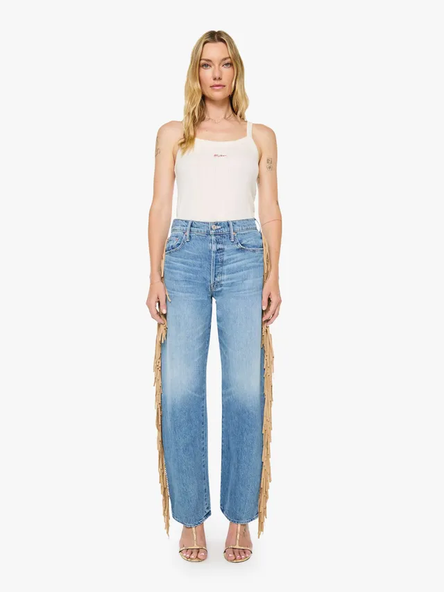 Mother Half-Pipe Jeans Folkstar High Waist Rigid Denim