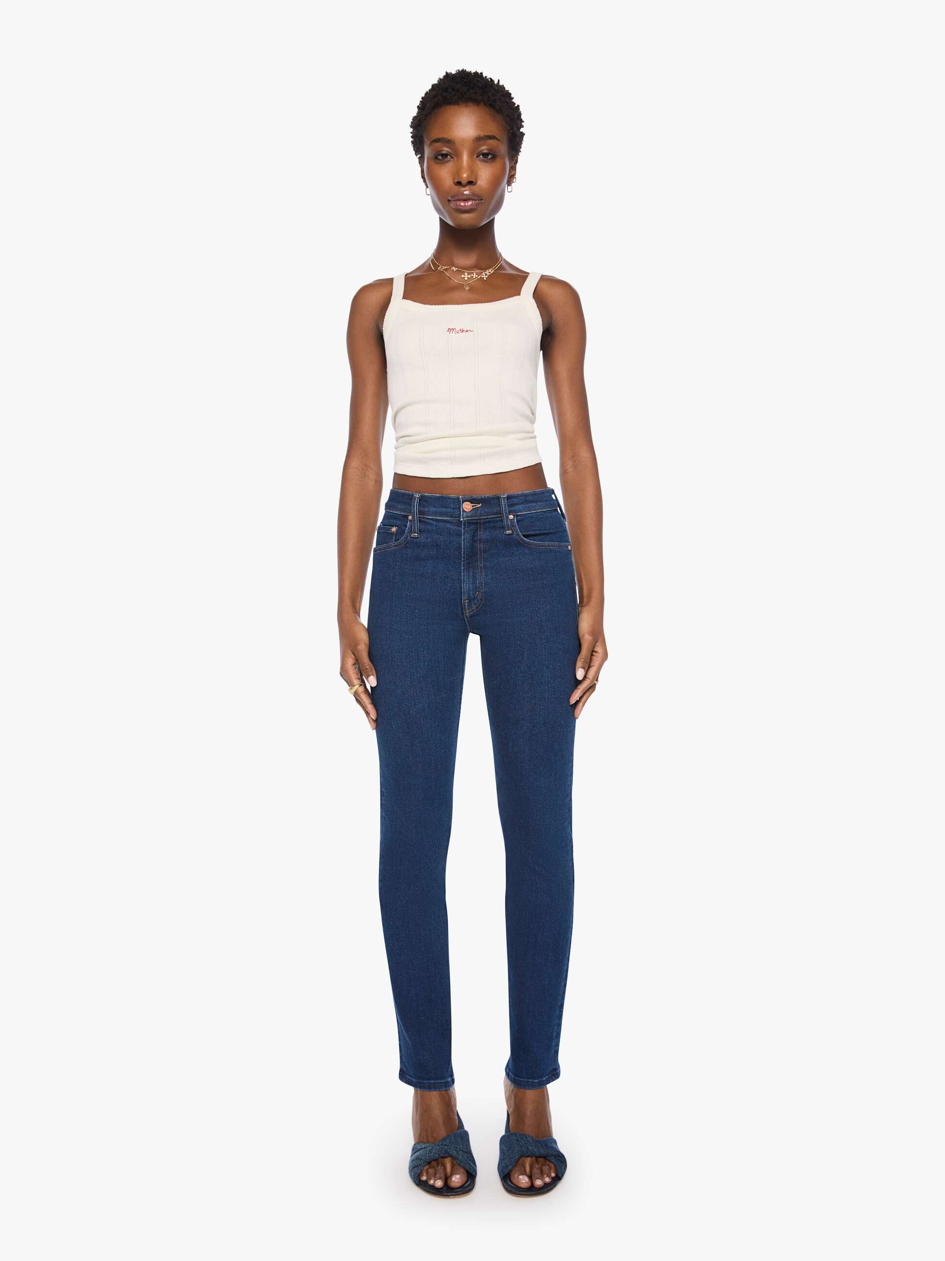 Mother Denim The Mid Rise Rider Skimp Jeans Retrograde Rodeo