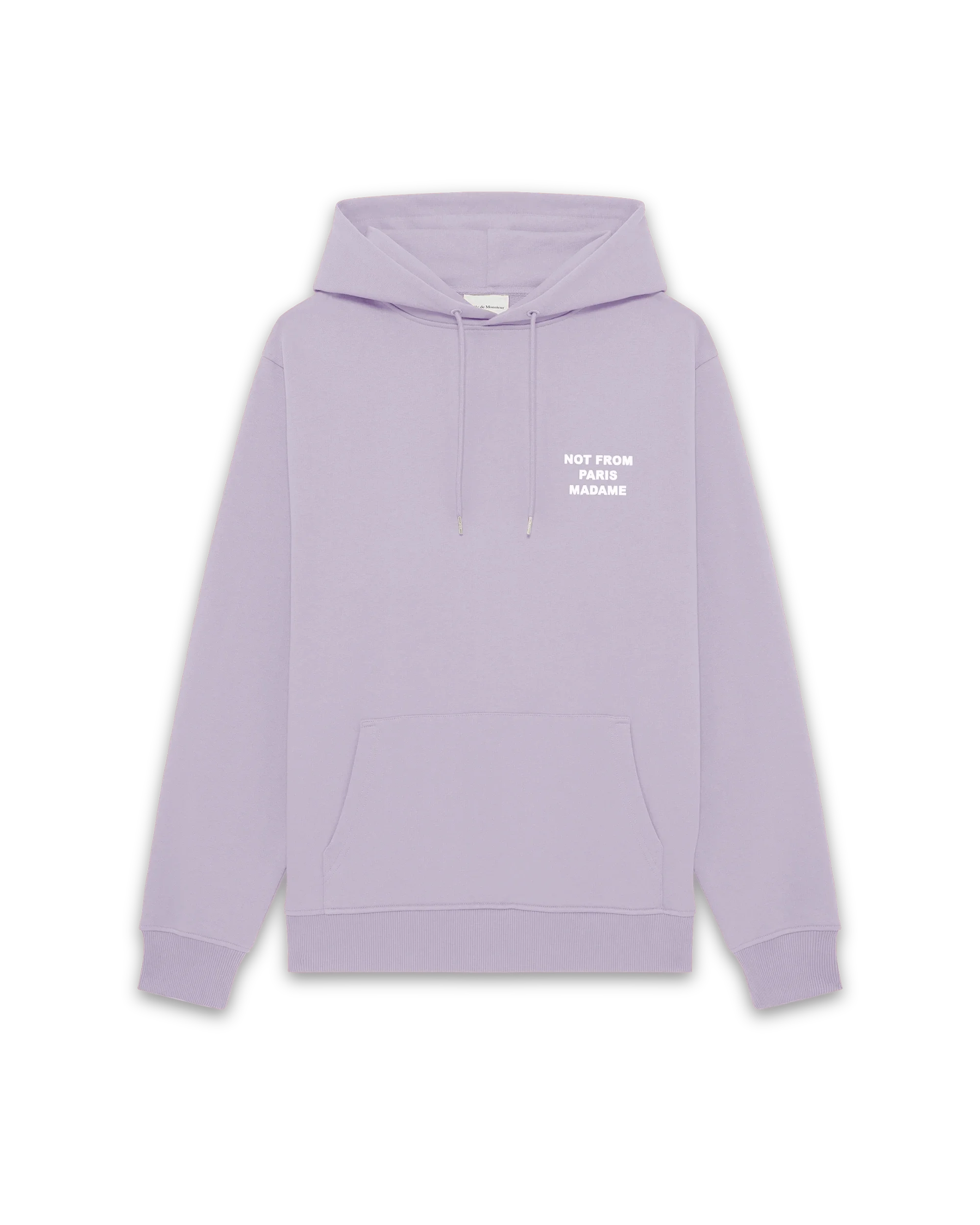 Drôle de Monsieur Hoodie Slogan Lavendel Baumwolle