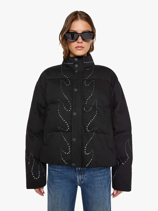 Mother Drop Pillow Fight Puffer Jacke Black Smoke