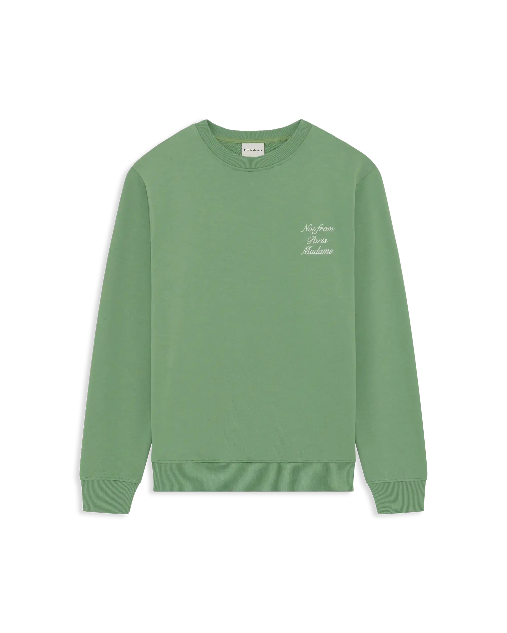 Drôle De Monsieur Slogan Sweatshirt hellgrün Baumwolle