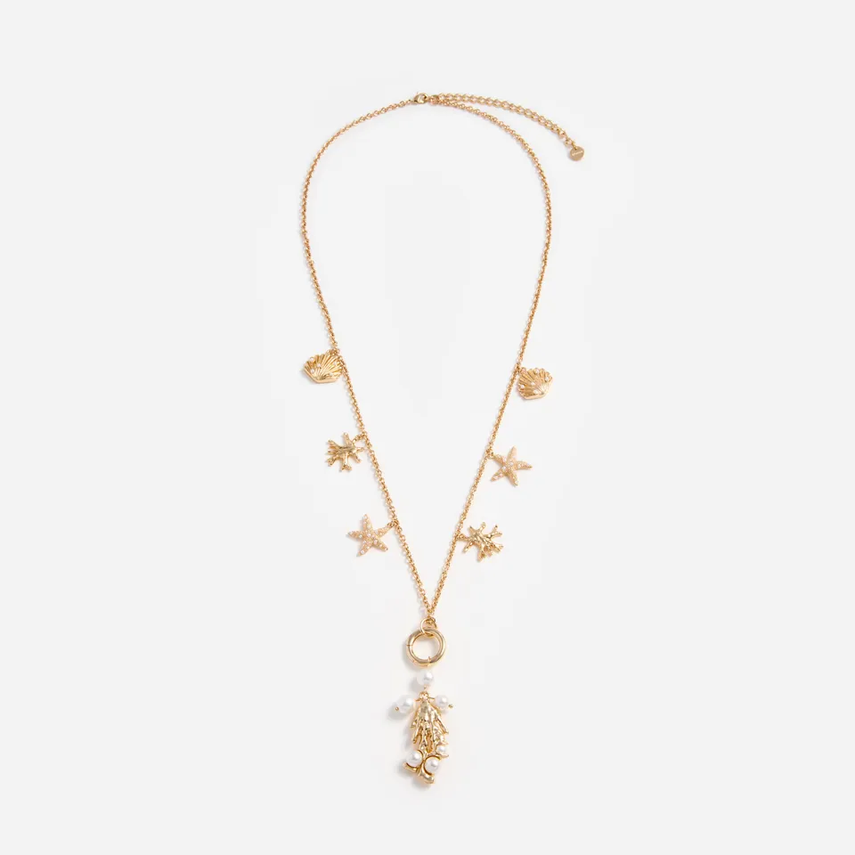 Self Portrait Coral Charm Halskette Gold verstellbar