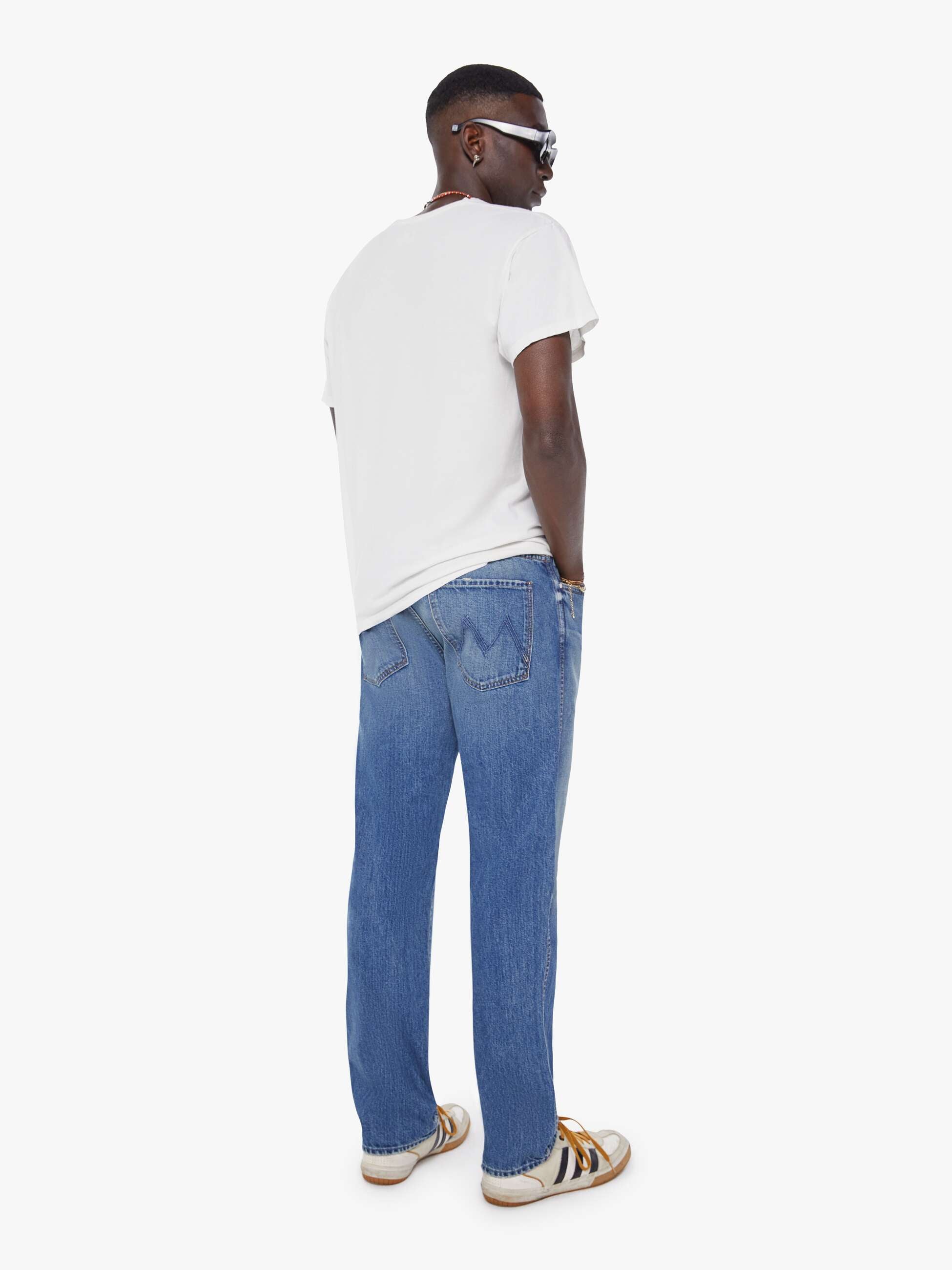 Mother Denim The Bronco Jeans Cashing Out Mittelblau