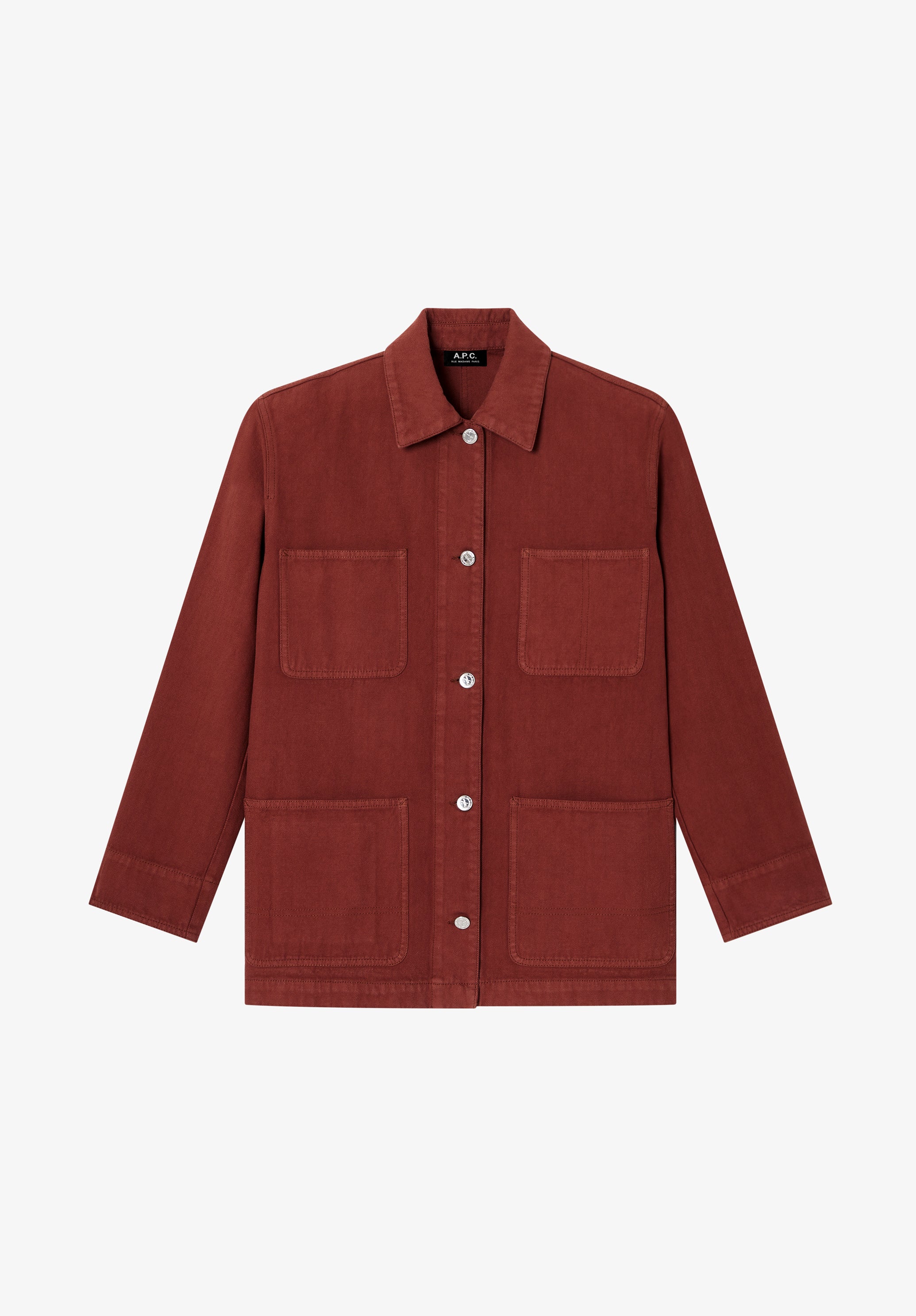 A.P.C. Workwear-Jacke recycelte Baumwolle bordeaux