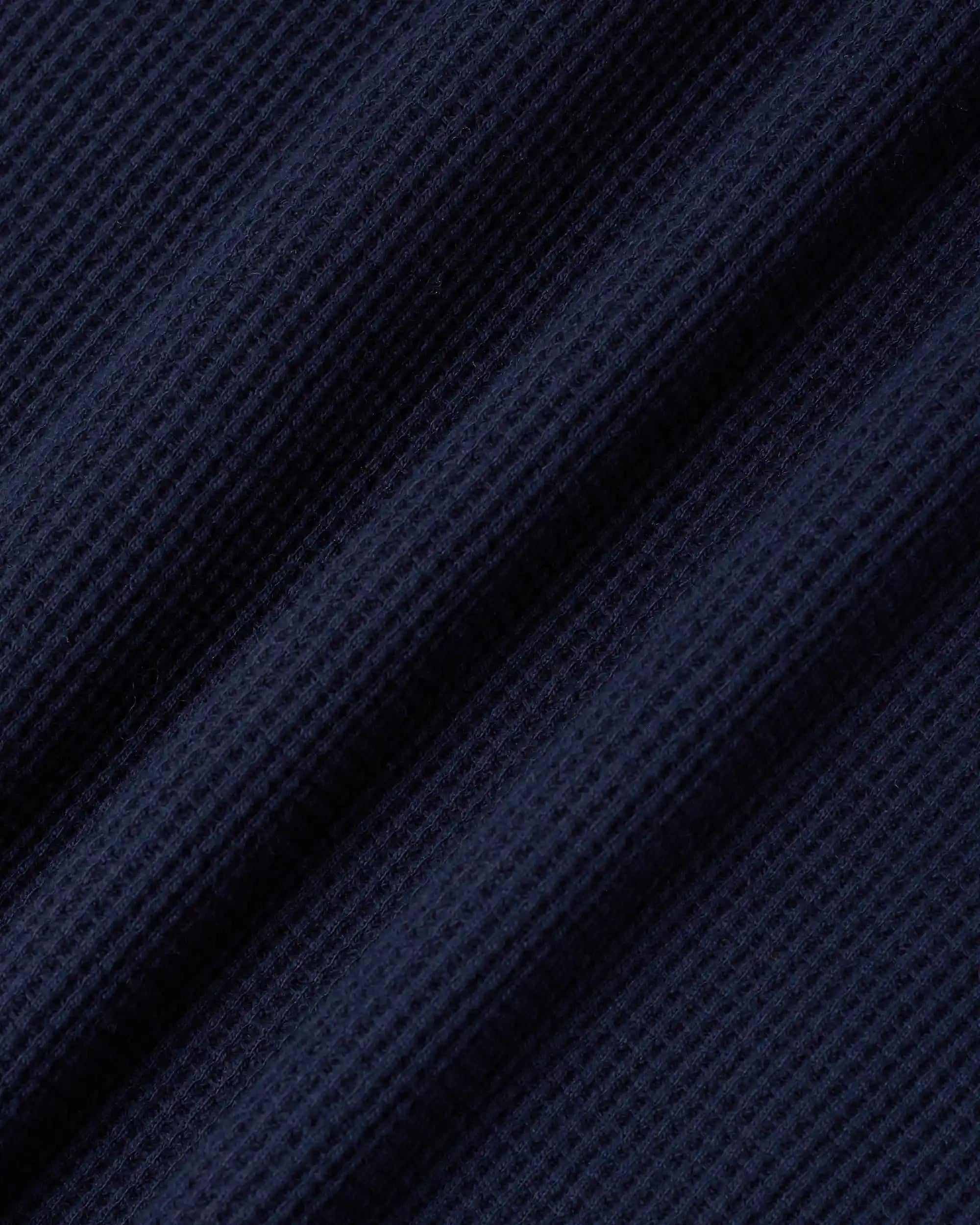 Drôle De Monsieur D Mirror Waffle Langarmshirt Navy Baumwolle