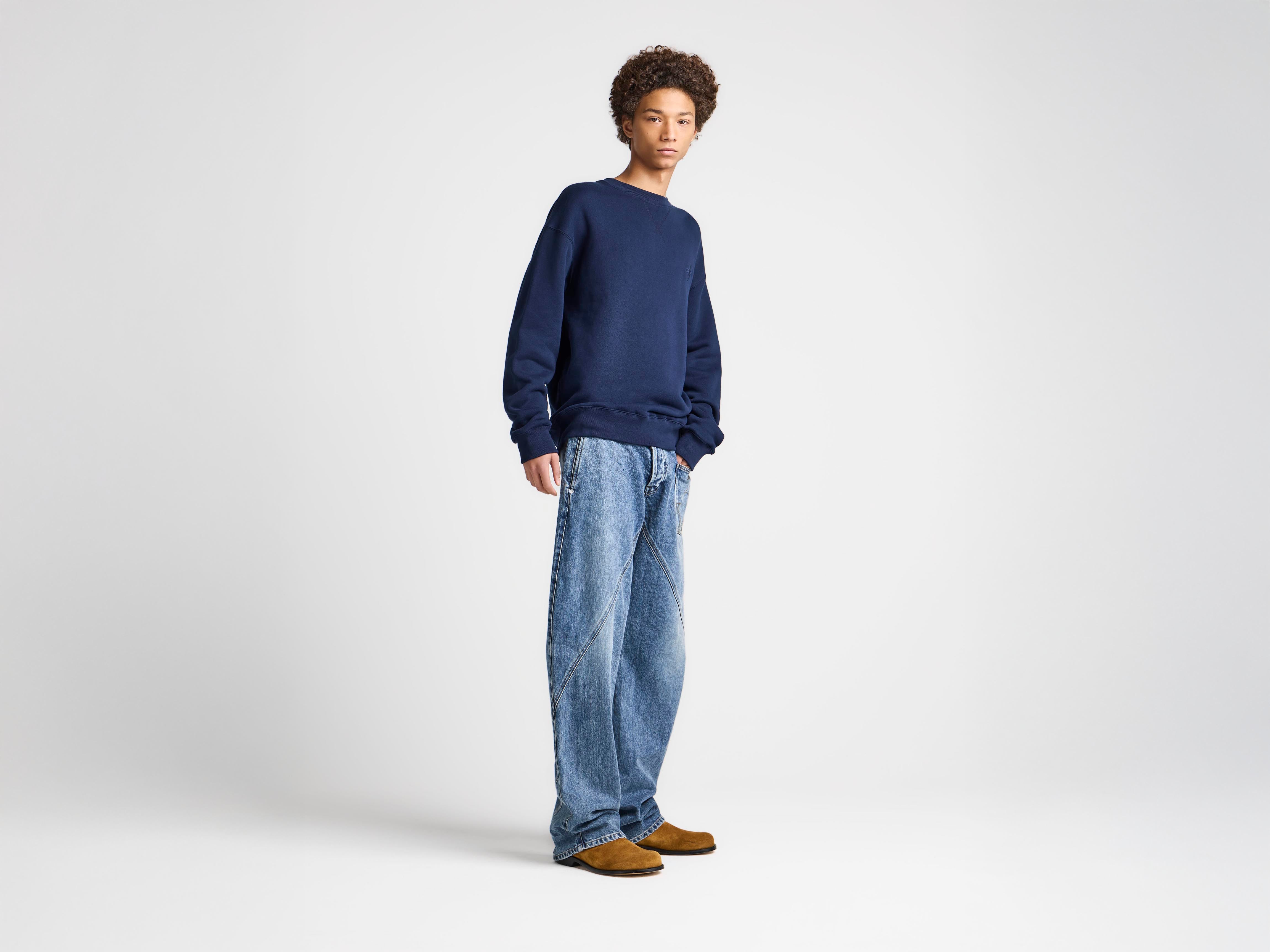 J.W.Anderson Ribbon Anchor Sweatshirt Herren Navy Anker-Stick
