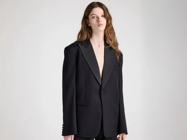 J.W.Anderson Fitted Tuxedo Jacket Blazer schwarz tailliert