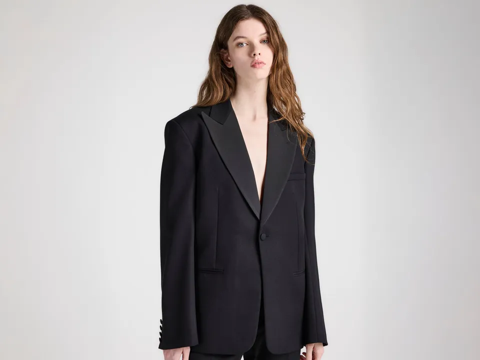 J.W.Anderson Fitted Tuxedo Jacket Blazer schwarz tailliert