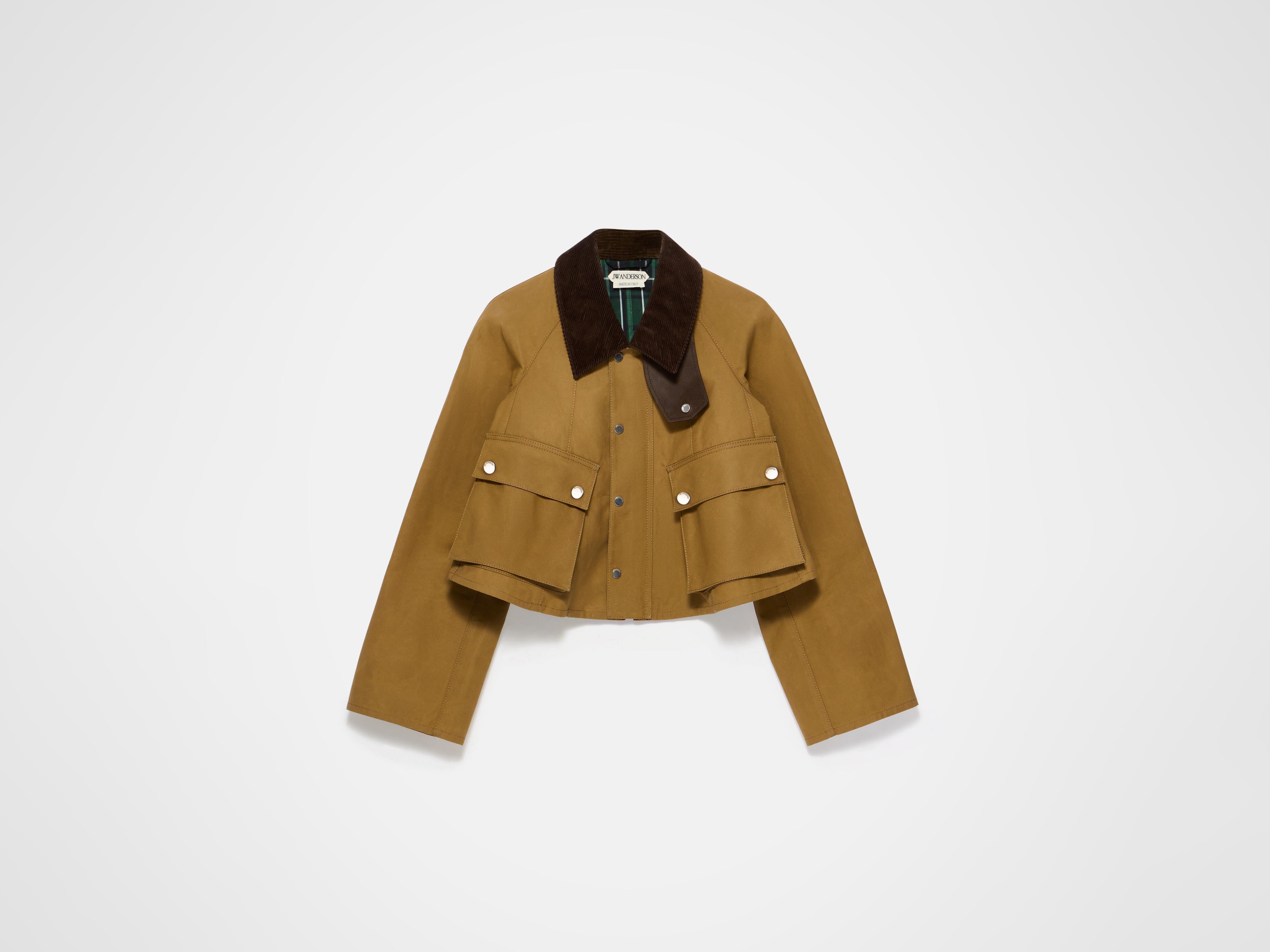 J.W. Anderson Barn Jacket Biscuit Wachs Baumwolle Cropped