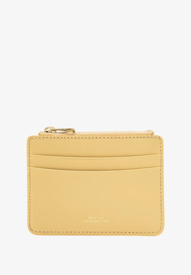 A.P.C. Bags Kartenhalter Paris Etui gelb Reissverschluss