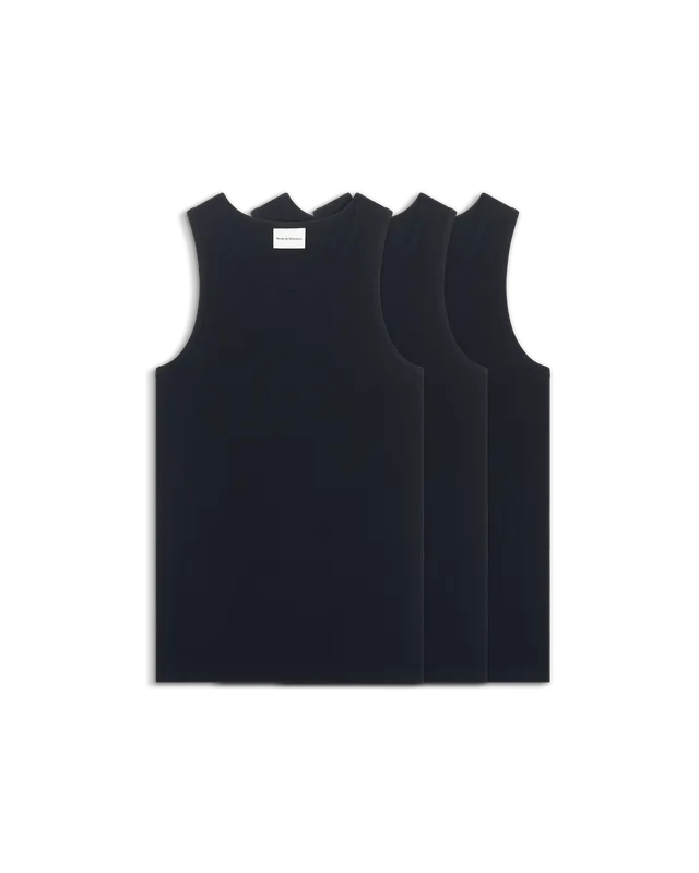 Drôle De Monsieur Pack de Débardeurs Tank Top schwarz 3er Pack