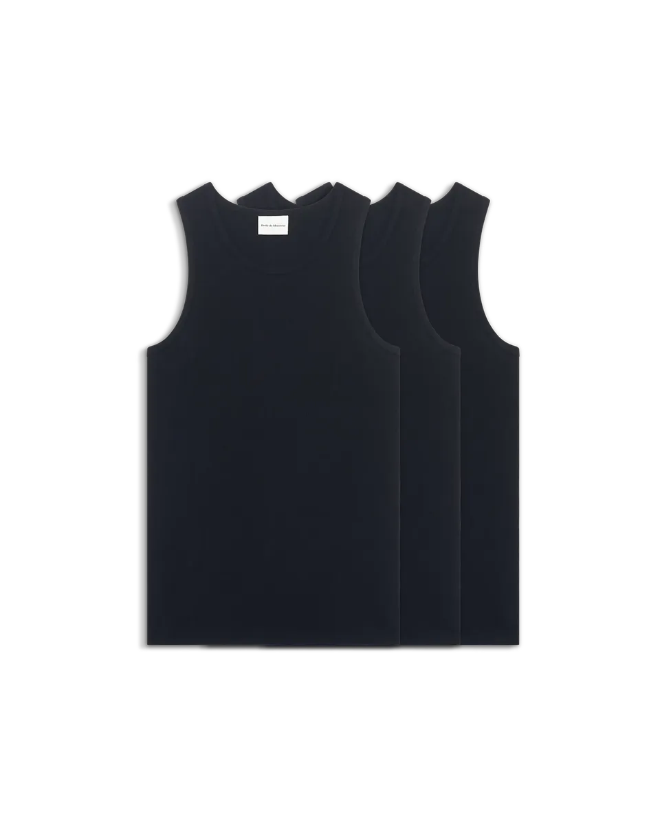 Drôle De Monsieur Pack de Débardeurs Tank Top schwarz 3er Pack