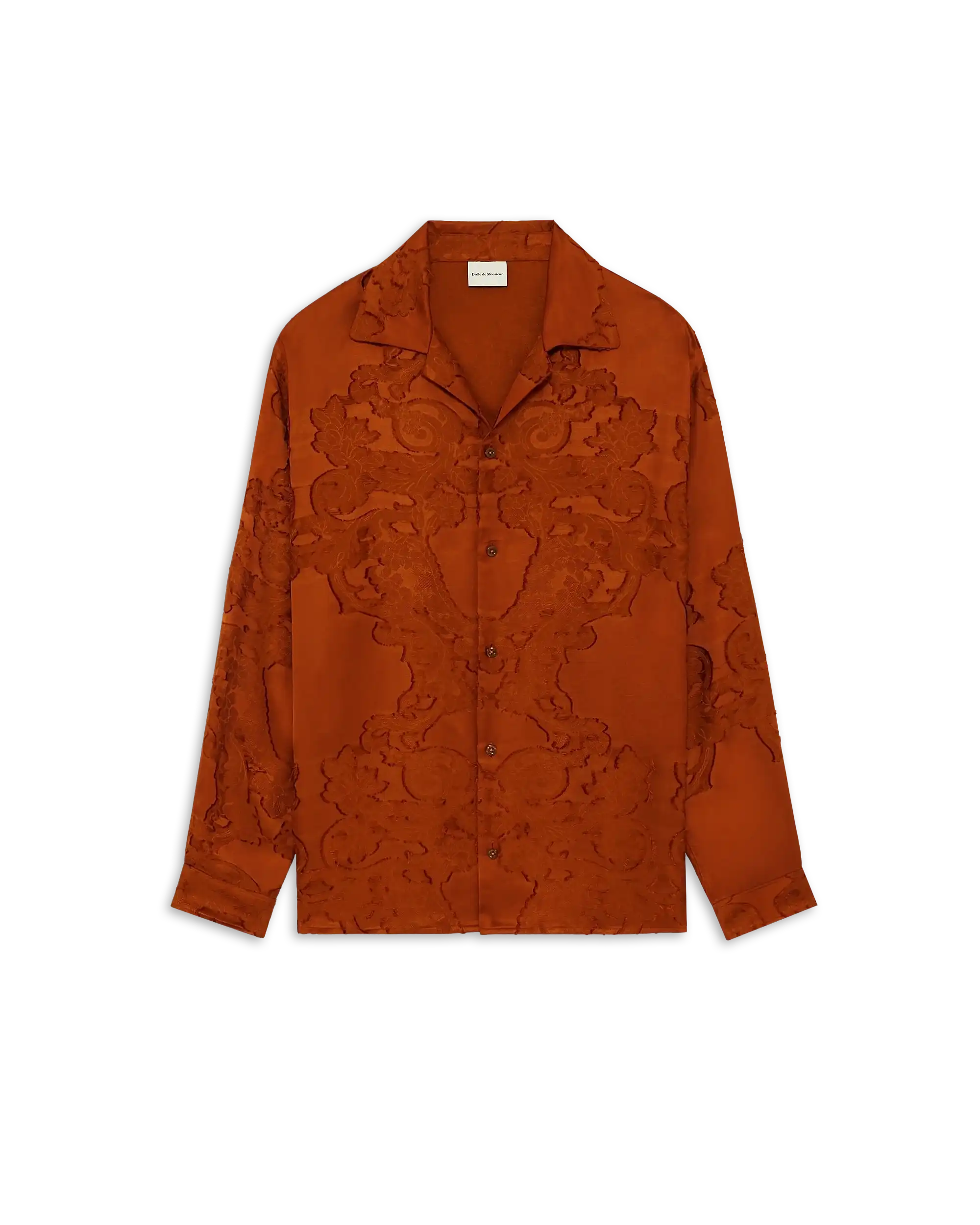 Drôle De Monsieur Chemise Brocard Hemd terracotta Paisley Viskose